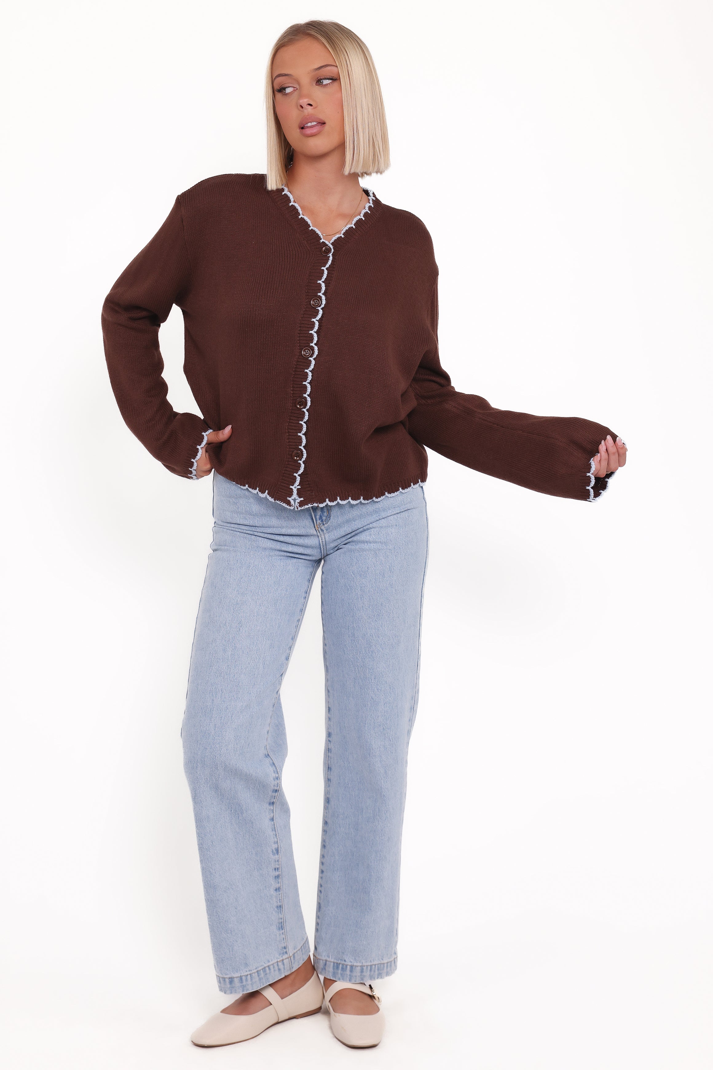 KNITWEAR Ruby Knit Cardigan - Brown