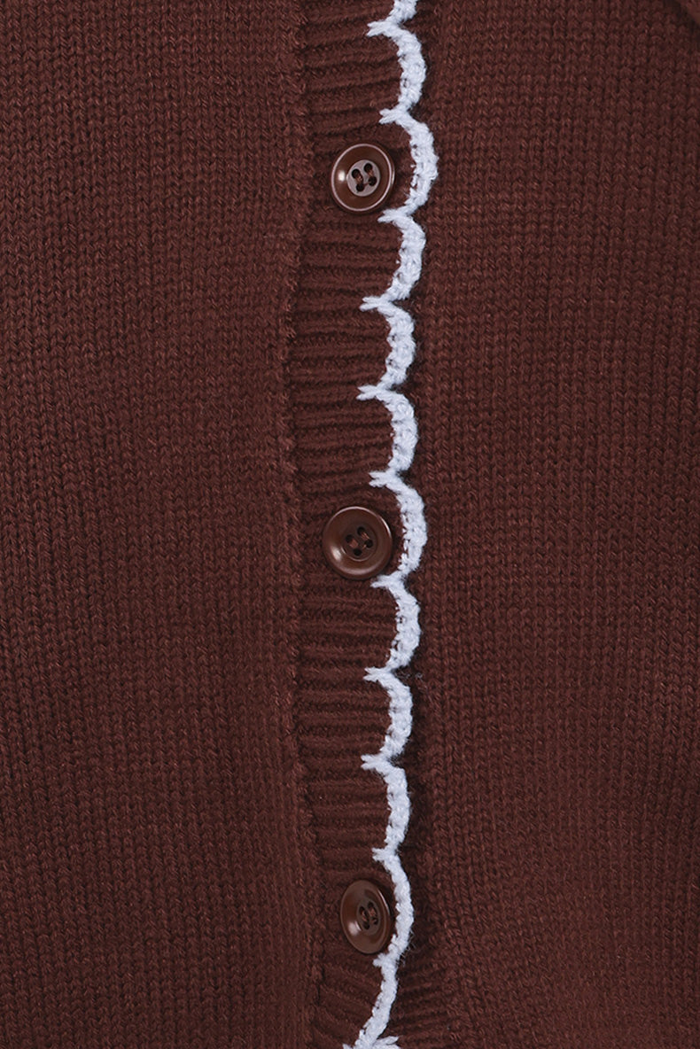KNITWEAR Ruby Knit Cardigan - Brown