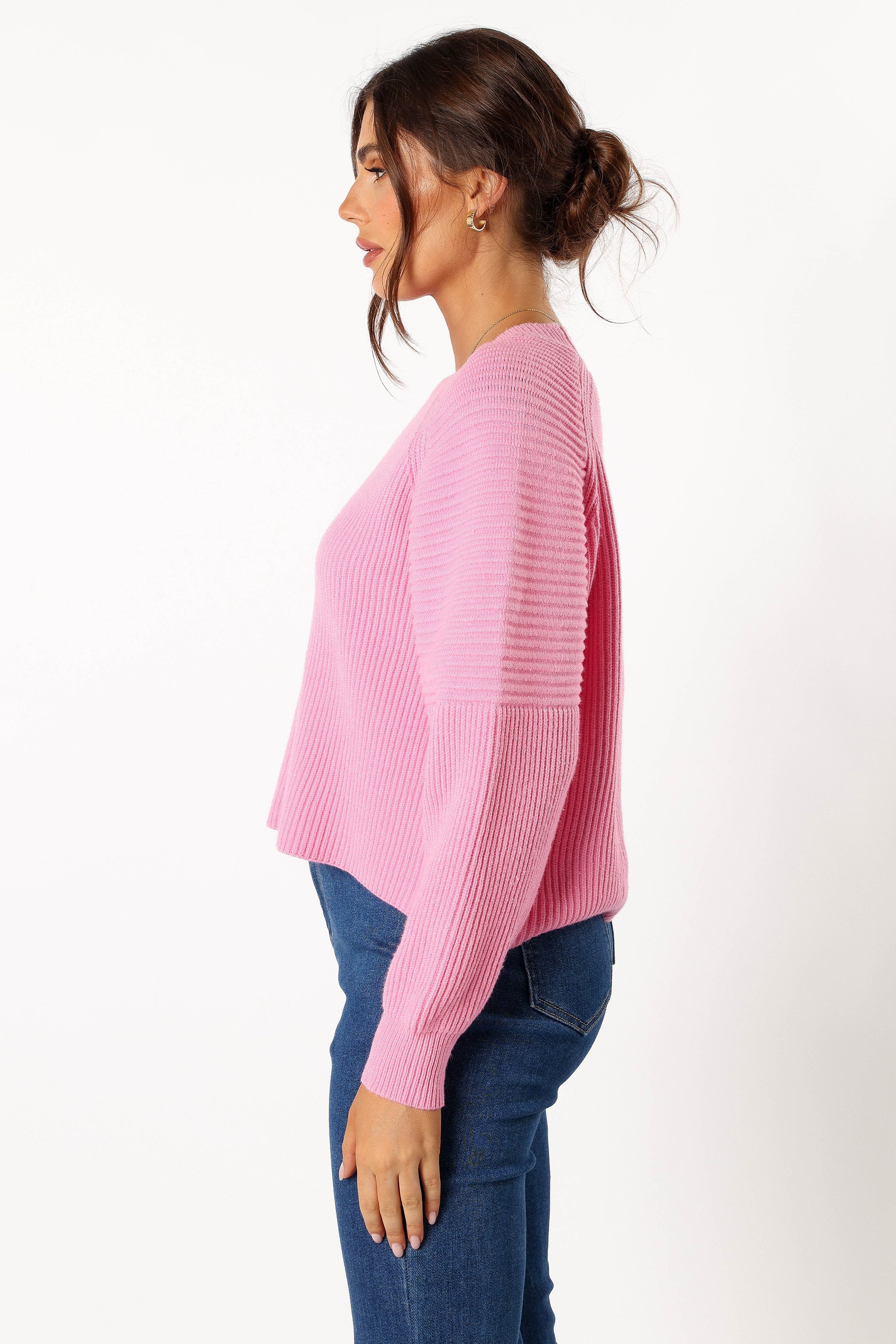 KNITWEAR @Sarah Knit Sweater - Pink