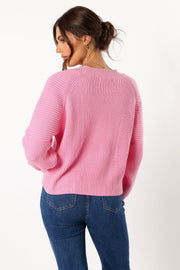 KNITWEAR @Sarah Knit Sweater - Pink