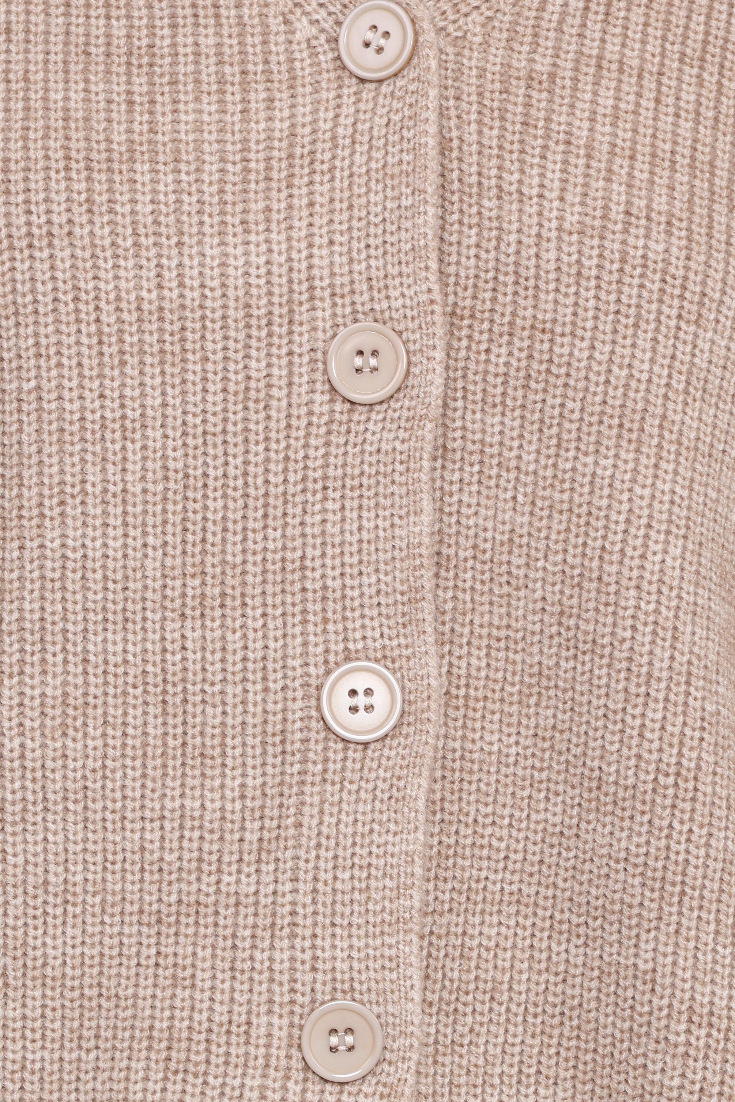 KNITWEAR Sybil Button Front Cardigan - Mushroom