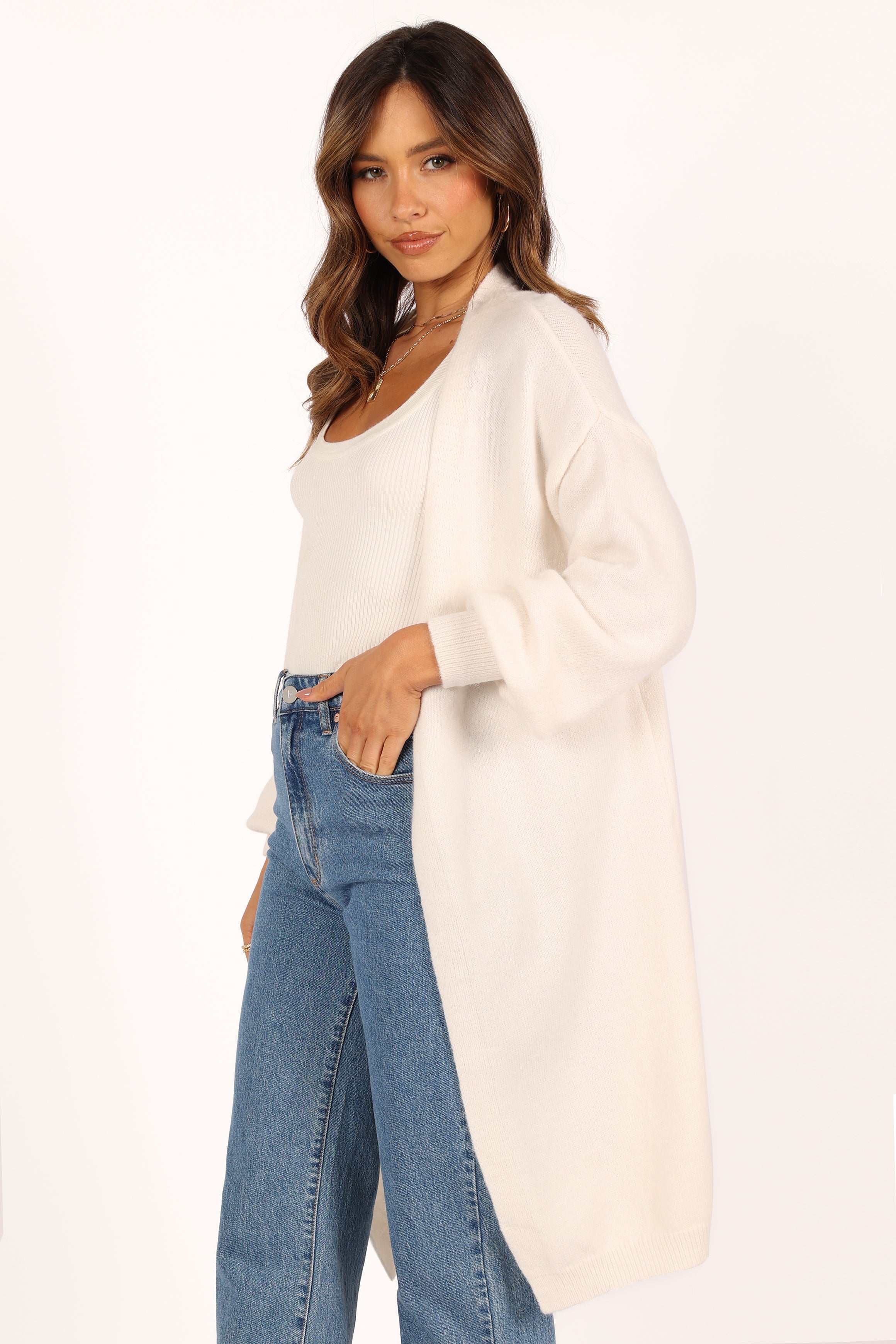 KNITWEAR Talk Cardigan - Cream