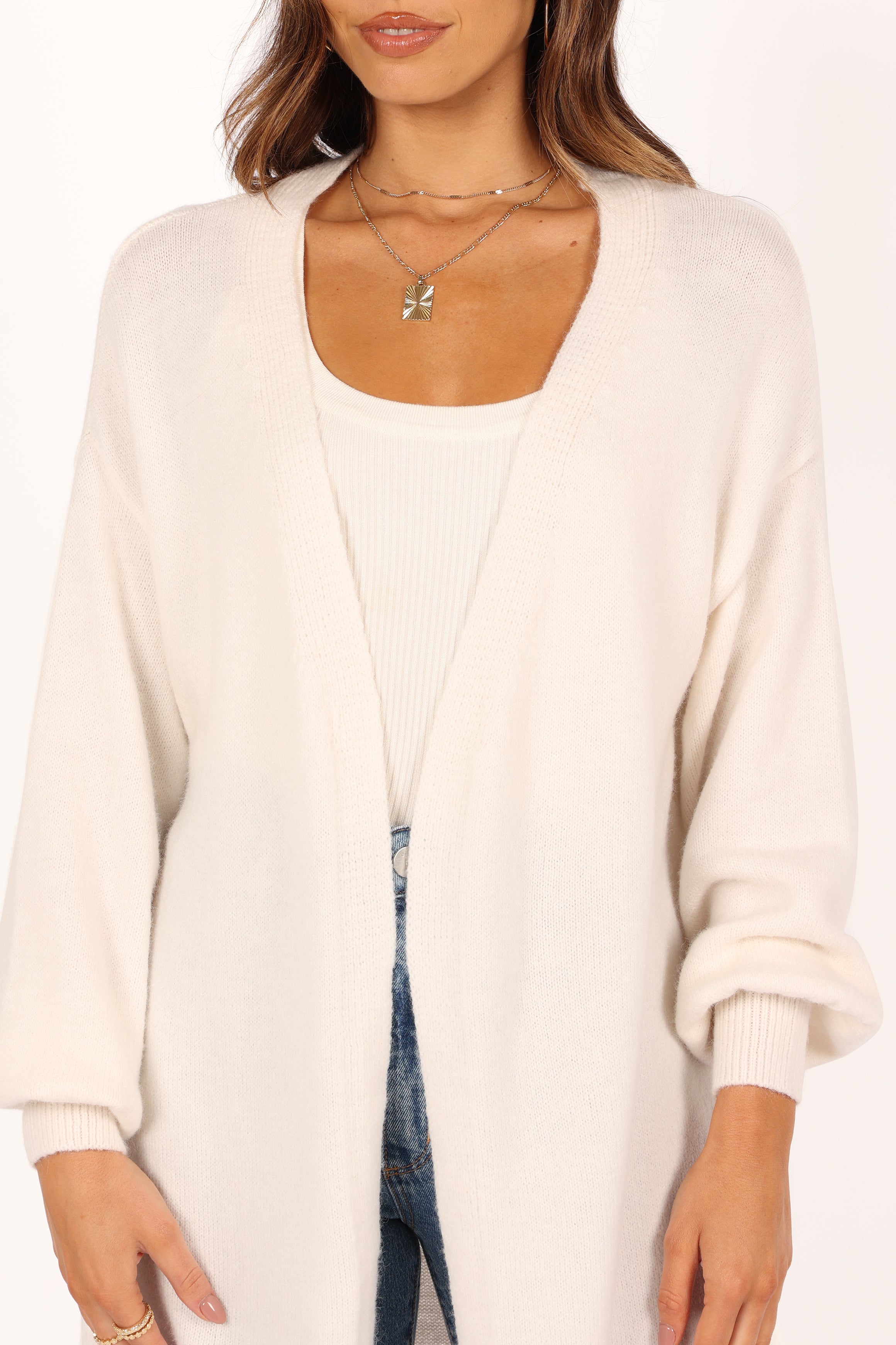 KNITWEAR Talk Cardigan - Cream