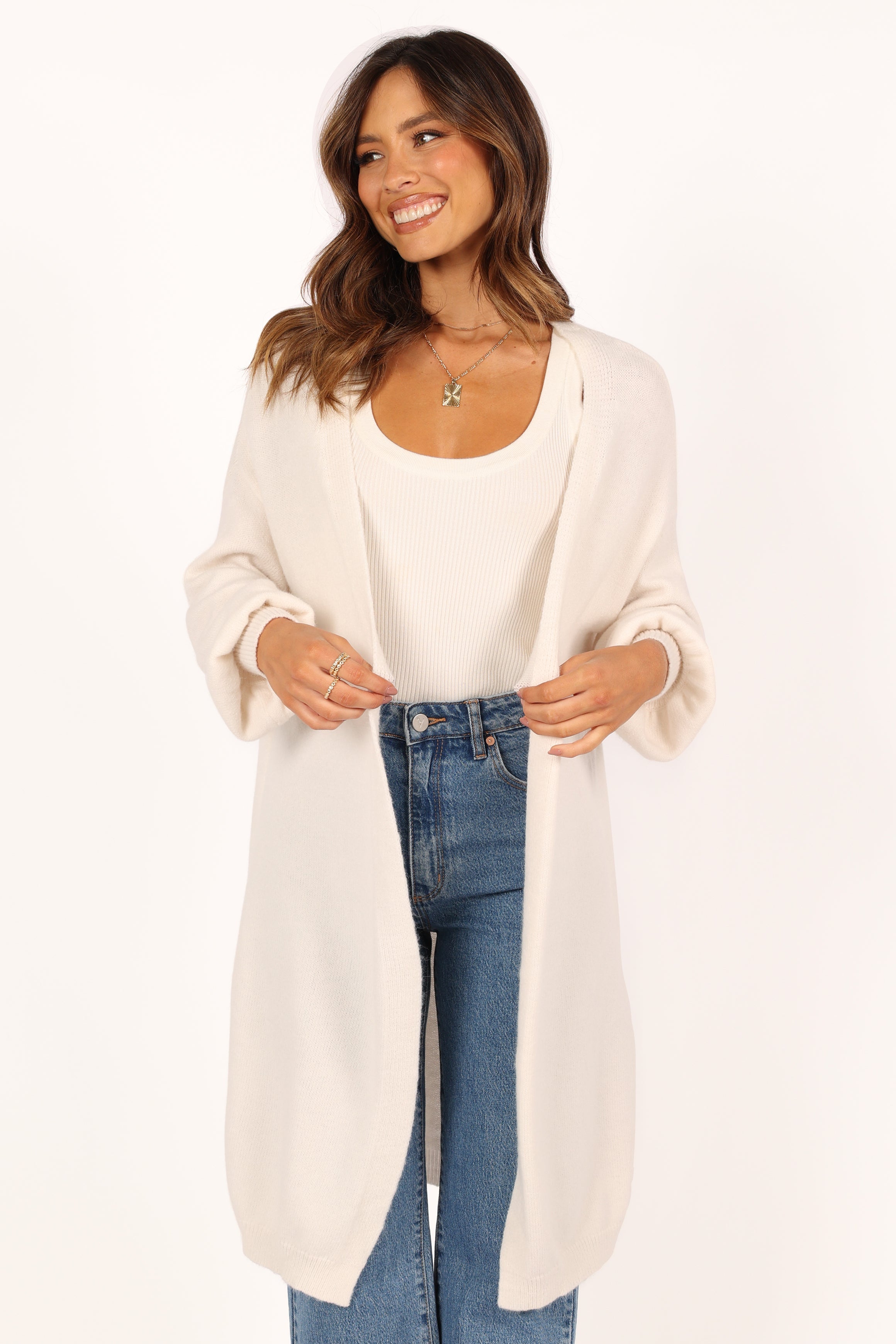 KNITWEAR Talk Cardigan - Cream