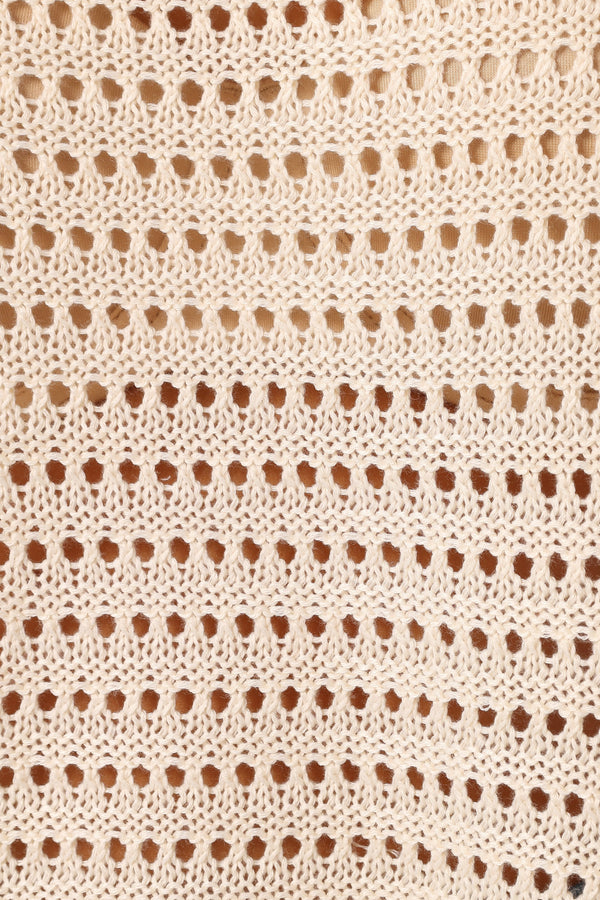 KNITWEAR @Tricia Open Weave Knit Sweater - Cream