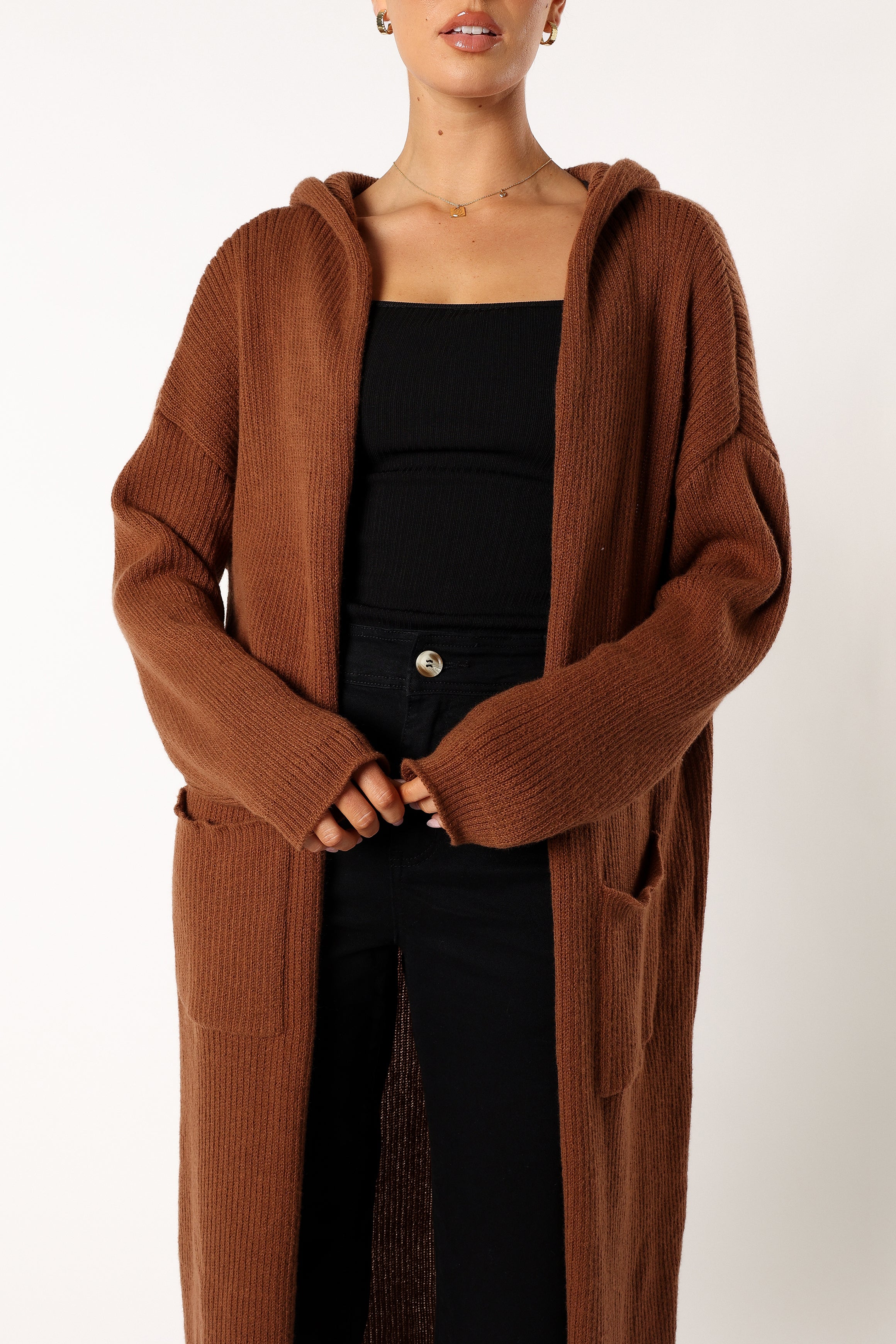 KNITWEAR @Valery Long Cardigan - Camel