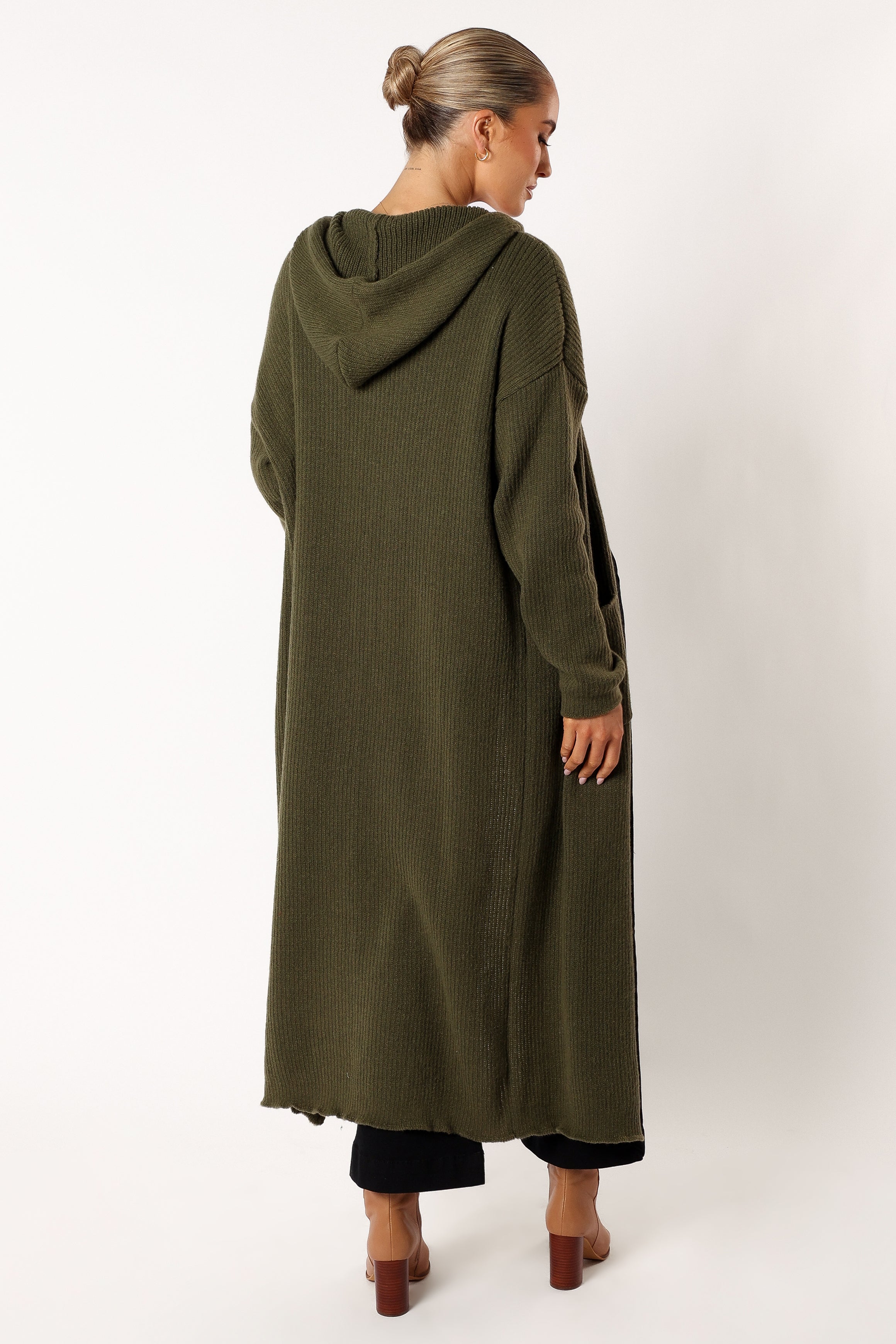 KNITWEAR @Valery Long Cardigan - Olive