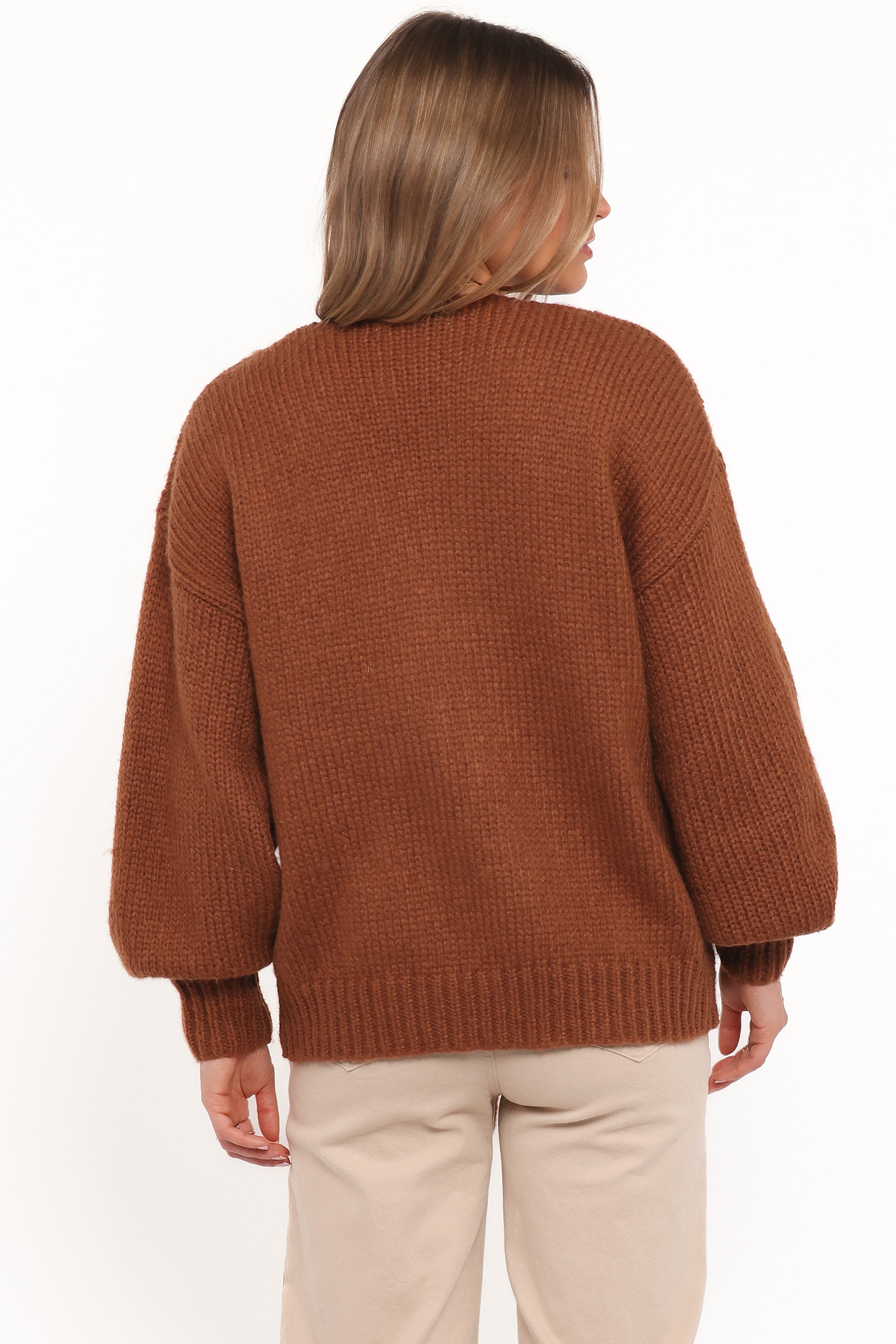 KNITWEAR Vienna Bow Cardigan - Camel
