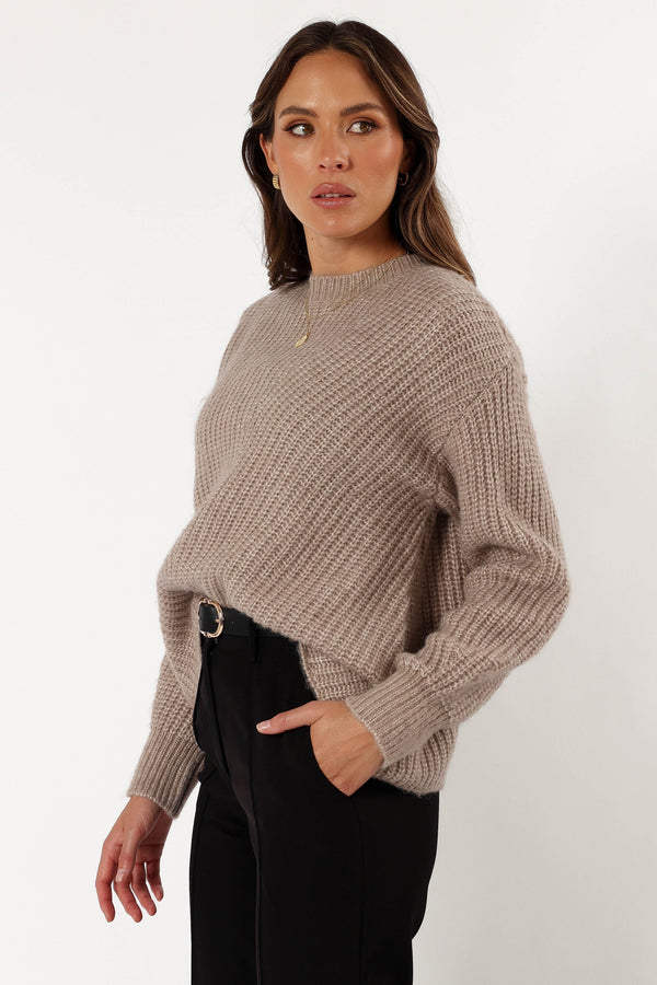 KNITWEAR @Villa Knit Sweater - Taupe