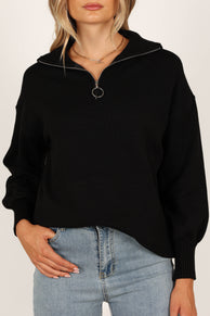 Knitwear @Whistler Knit Sweater - Black (waiting on bulk)