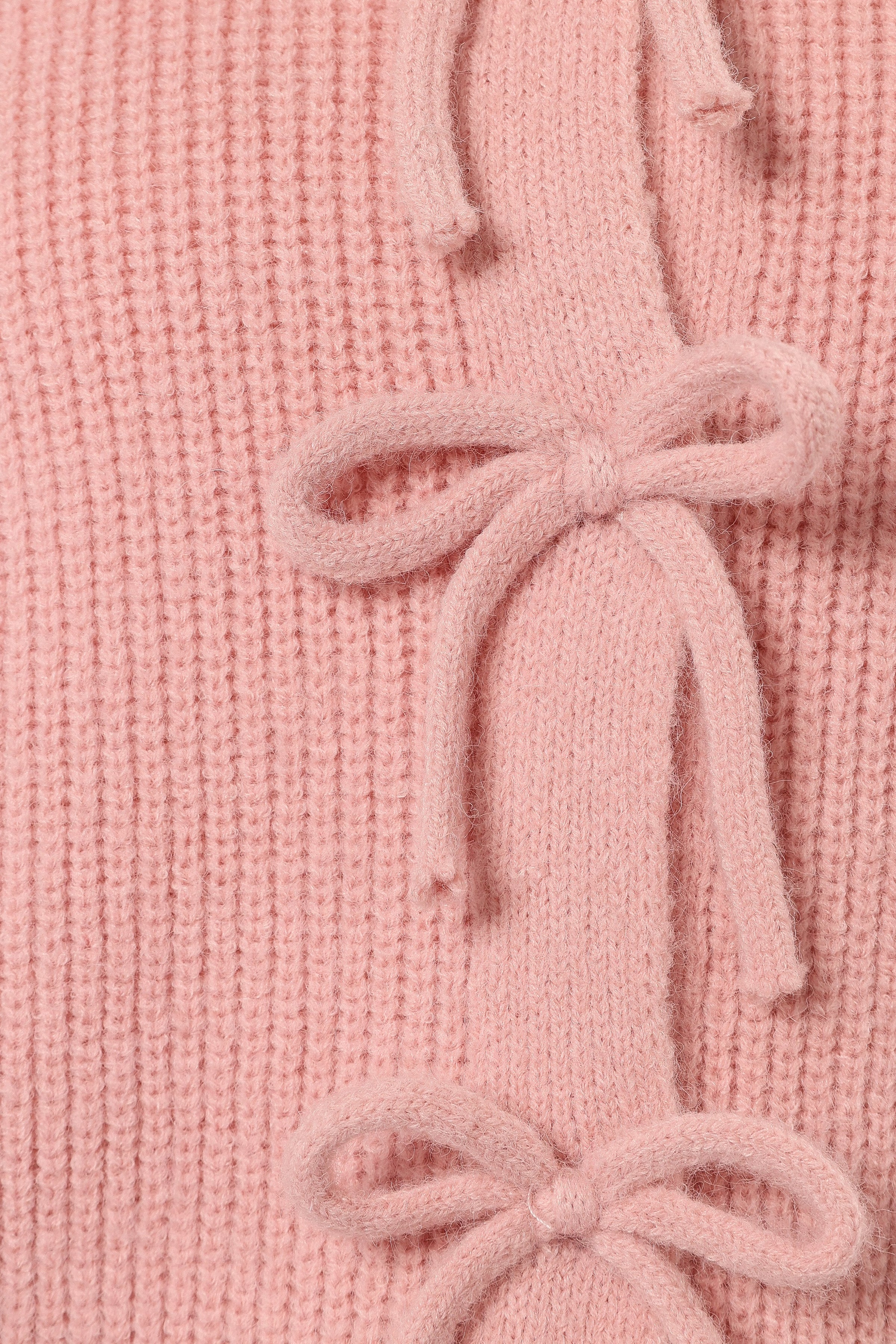 KNITWEAR Wilde Bow Front Cardigan - Blush