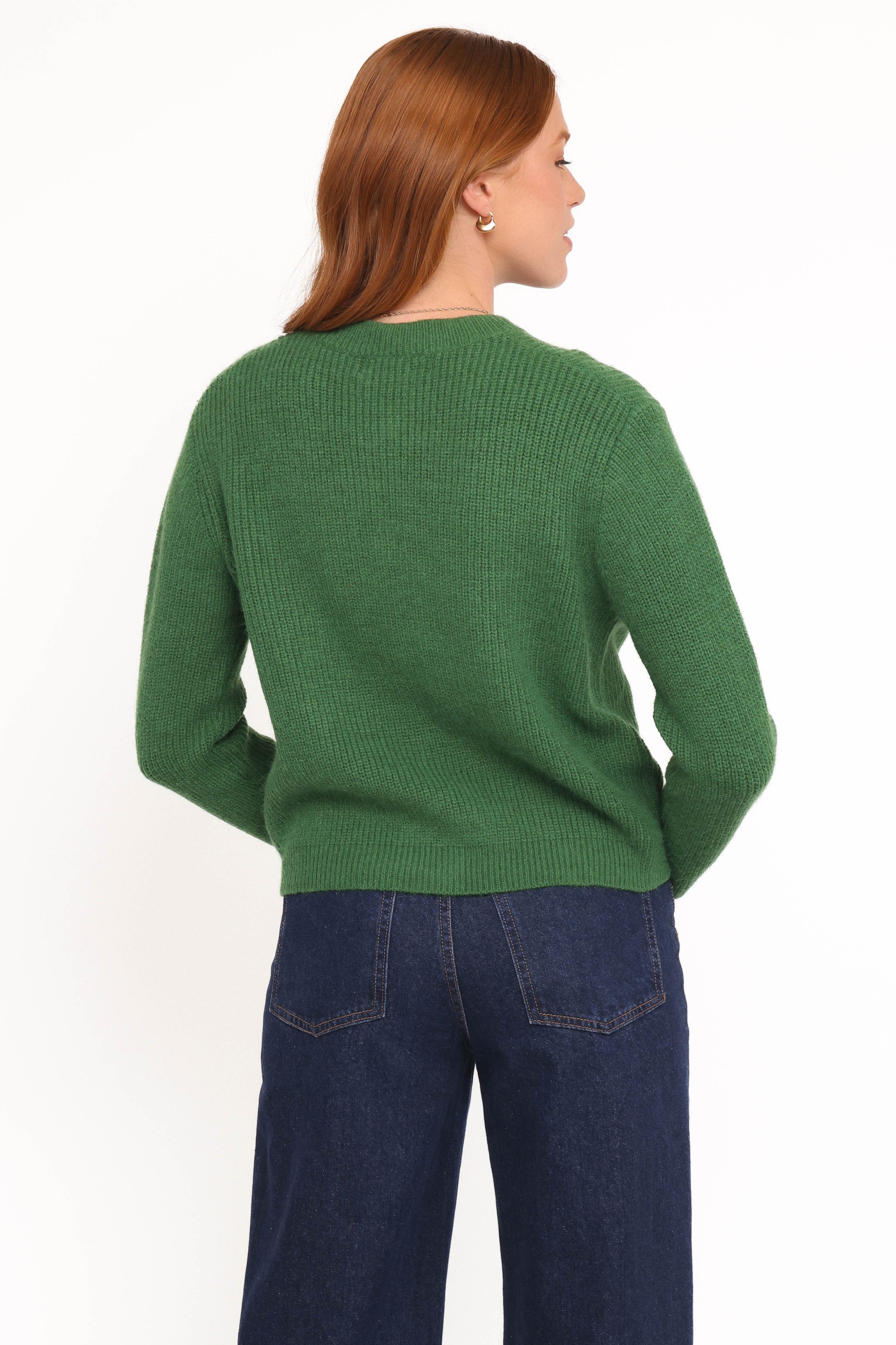 KNITWEAR Wilde Bow Front Cardigan - Green