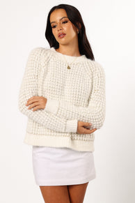 KNITWEAR @Willa Knit Sweater - White
