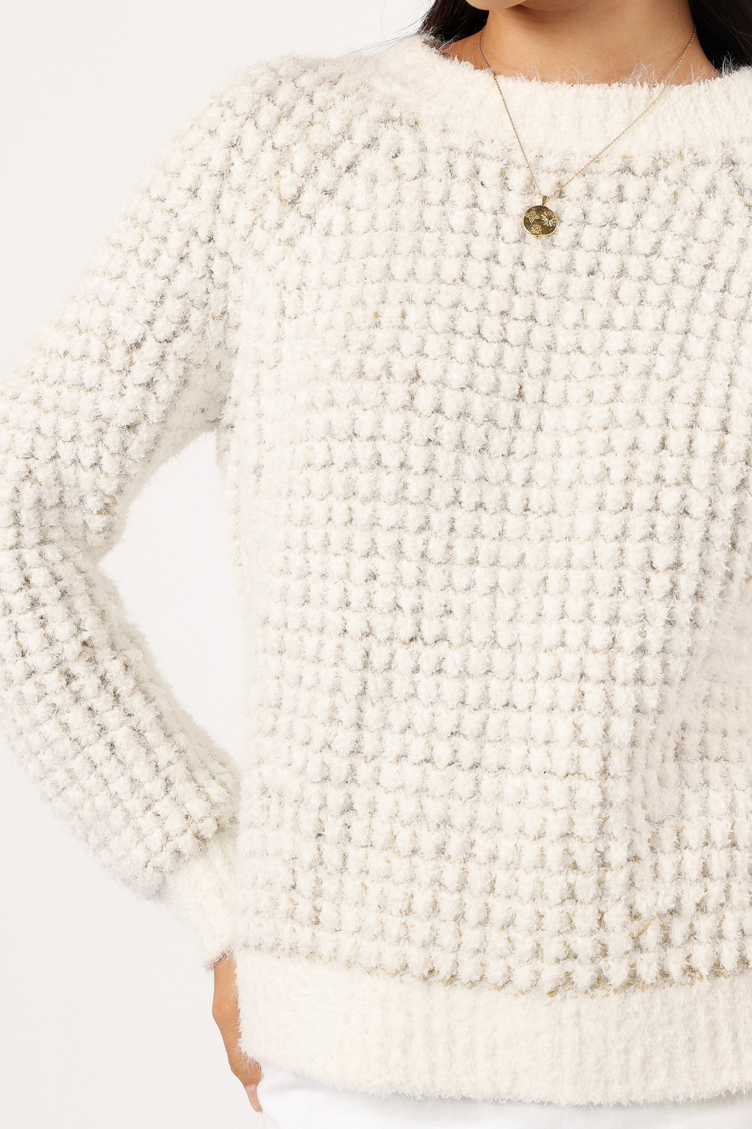 KNITWEAR @Willa Knit Sweater - White
