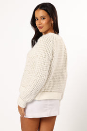 KNITWEAR @Willa Knit Sweater - White