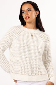 KNITWEAR @Willa Knit Sweater - White