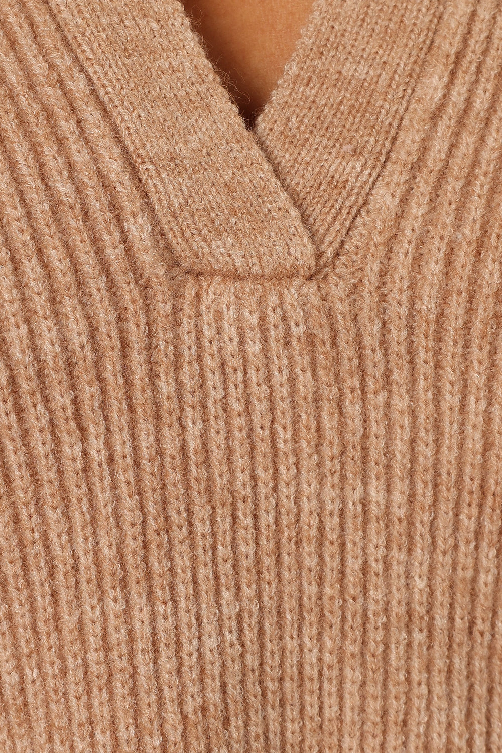 KNITWEAR @Zala Vneck Collar Knit Sweater - Mocha (Hold for Cool Beginnings)