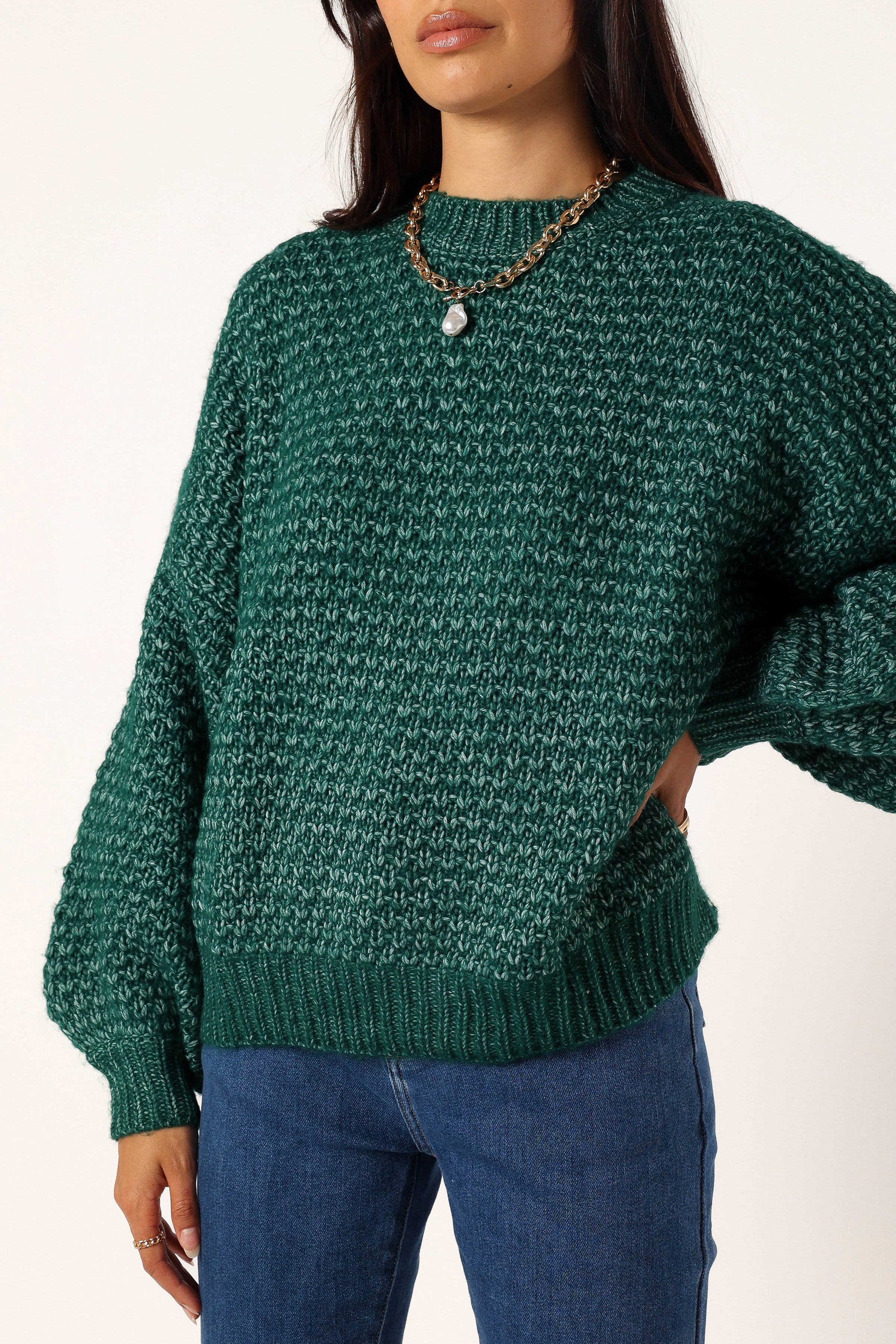 KNITWEAR @Ziggy Knit Sweater - Emerald