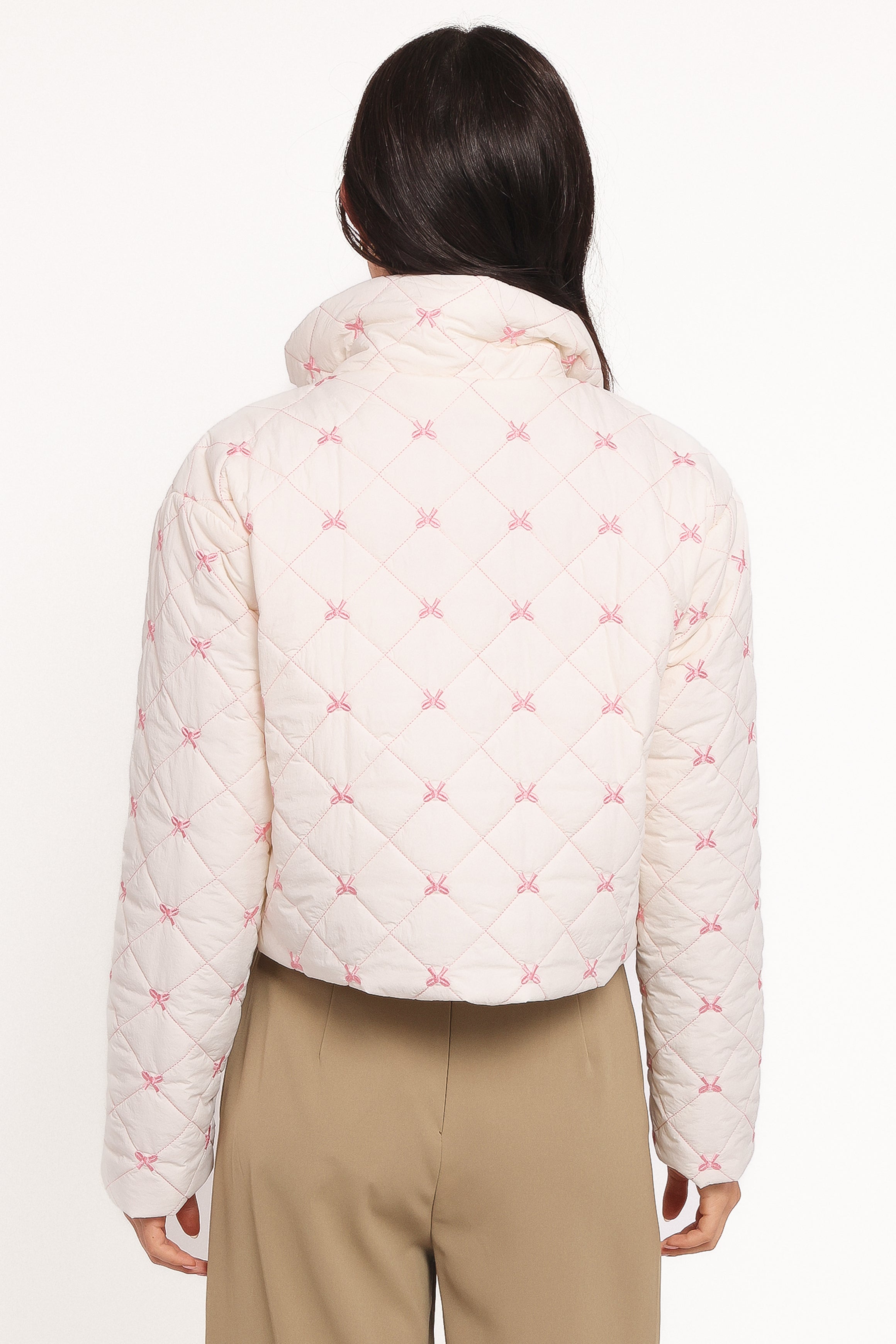 OUTERWEAR Adi Quilted Jacket - Pink Bow