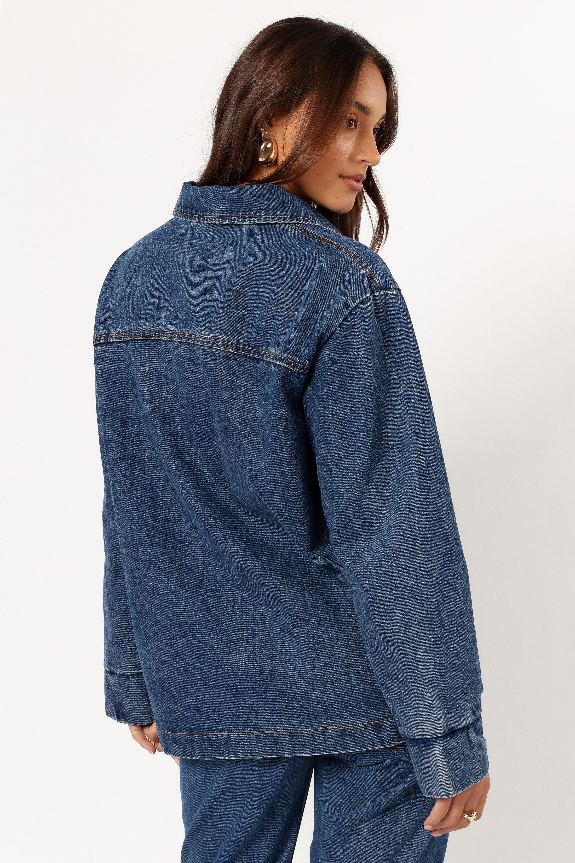 OUTERWEAR @Alba Denim Jacket - Denim (Hold for Winter Essentials)