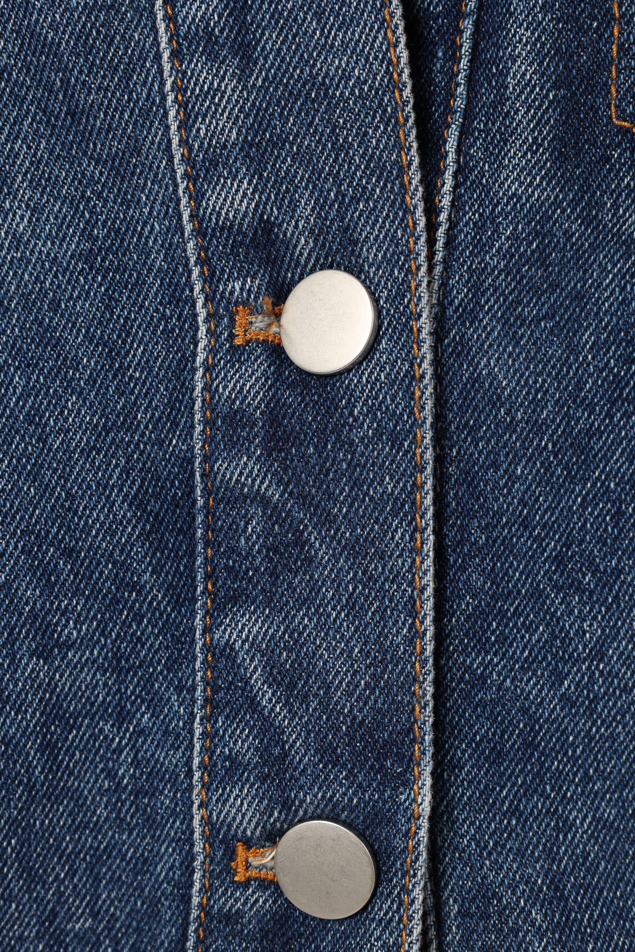 OUTERWEAR @Alba Denim Jacket - Denim (Hold for Winter Essentials)