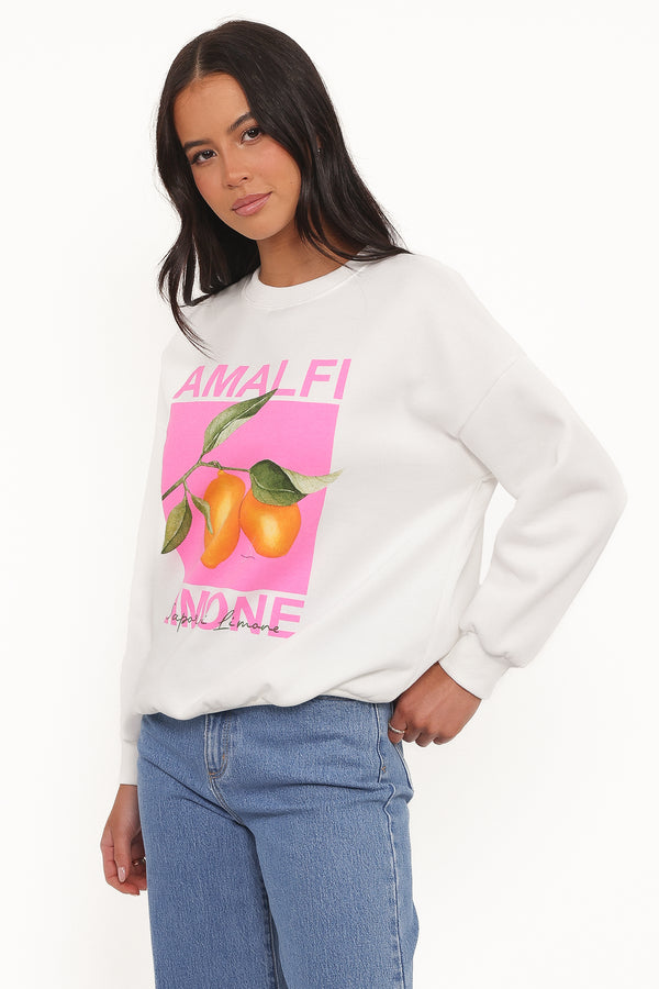 OUTERWEAR Amalfi Graphic Sweatshirt - White