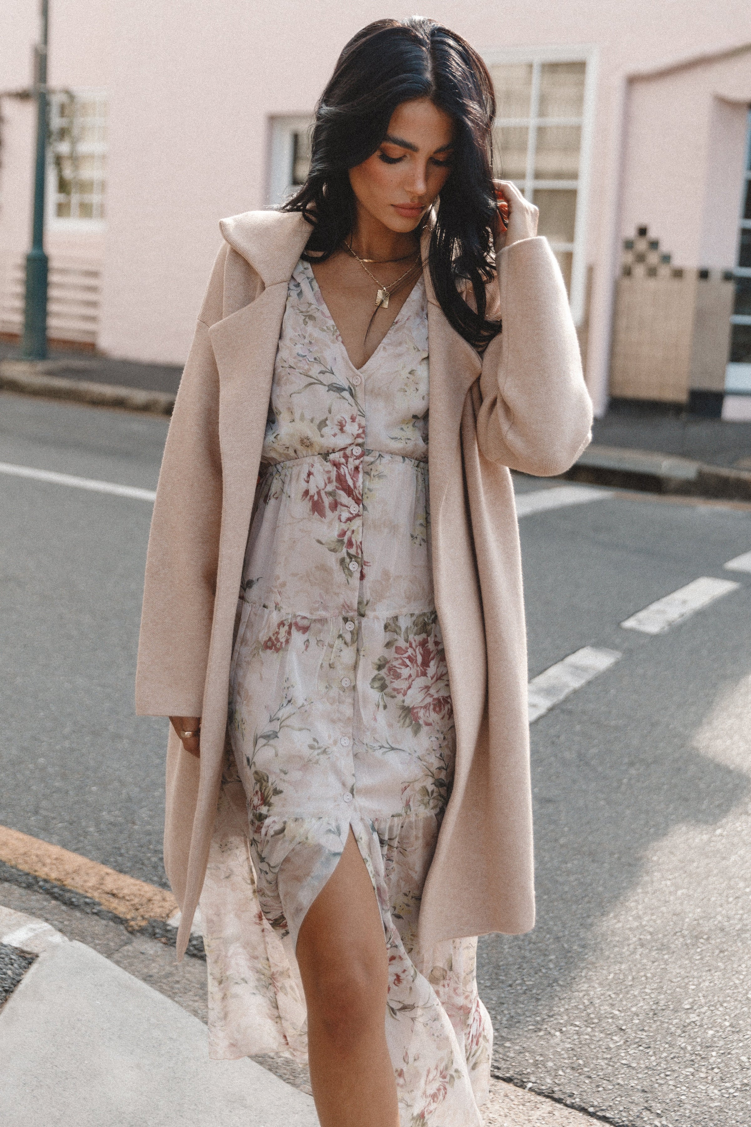 OUTERWEAR Anastasia Long Coatigan - Sand