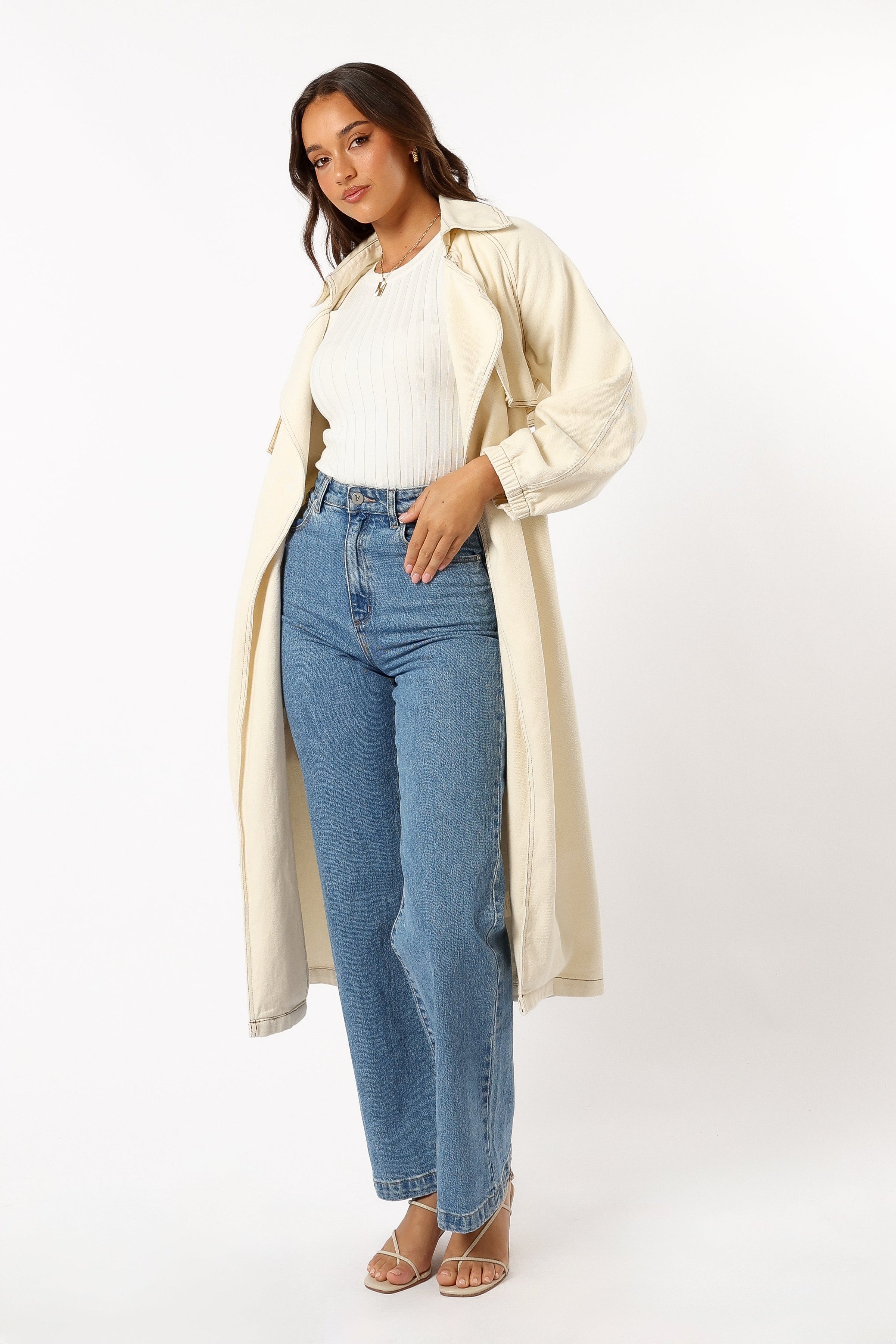 OUTERWEAR Ariana Trench Coat - Ecru