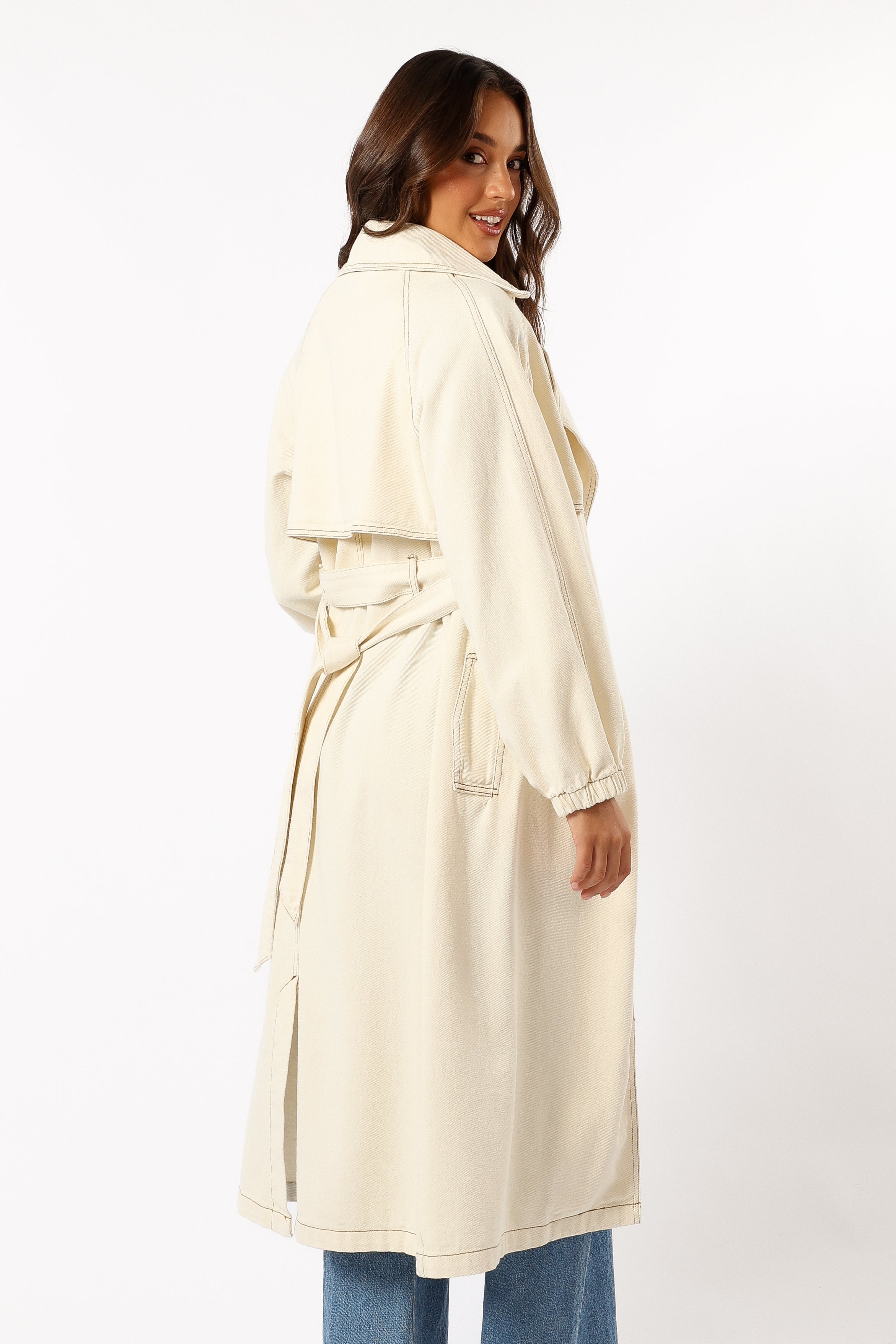 OUTERWEAR Ariana Trench Coat - Ecru