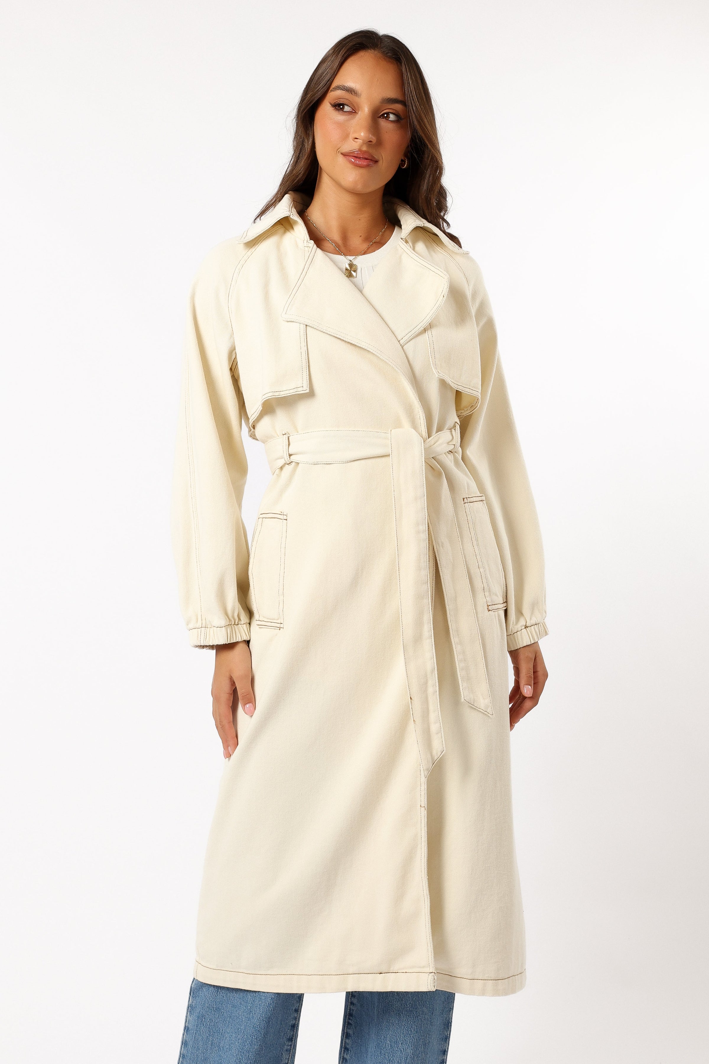 OUTERWEAR Ariana Trench Coat - Ecru