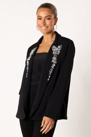 OUTERWEAR @Aubree Embellished Blazer - Black