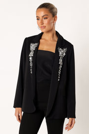 OUTERWEAR @Aubree Embellished Blazer - Black