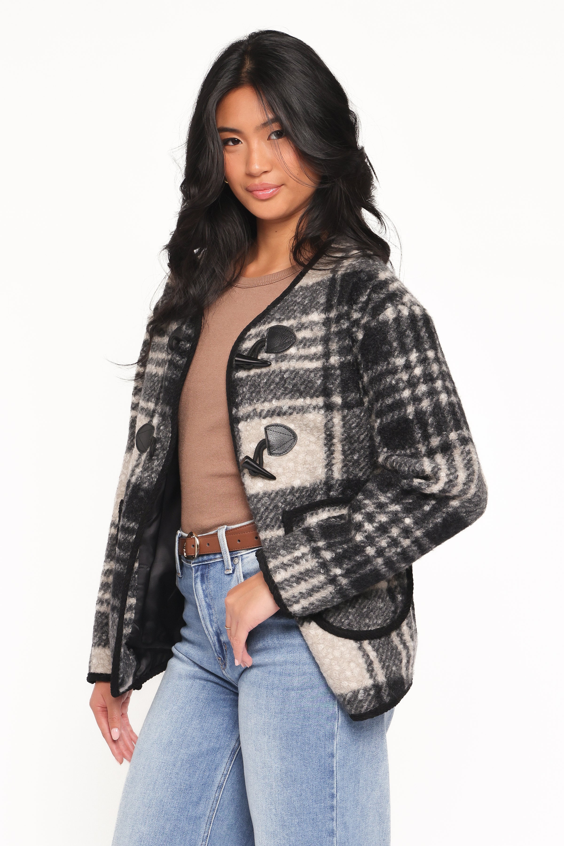 OUTERWEAR Austin Plaid Jacket - Black