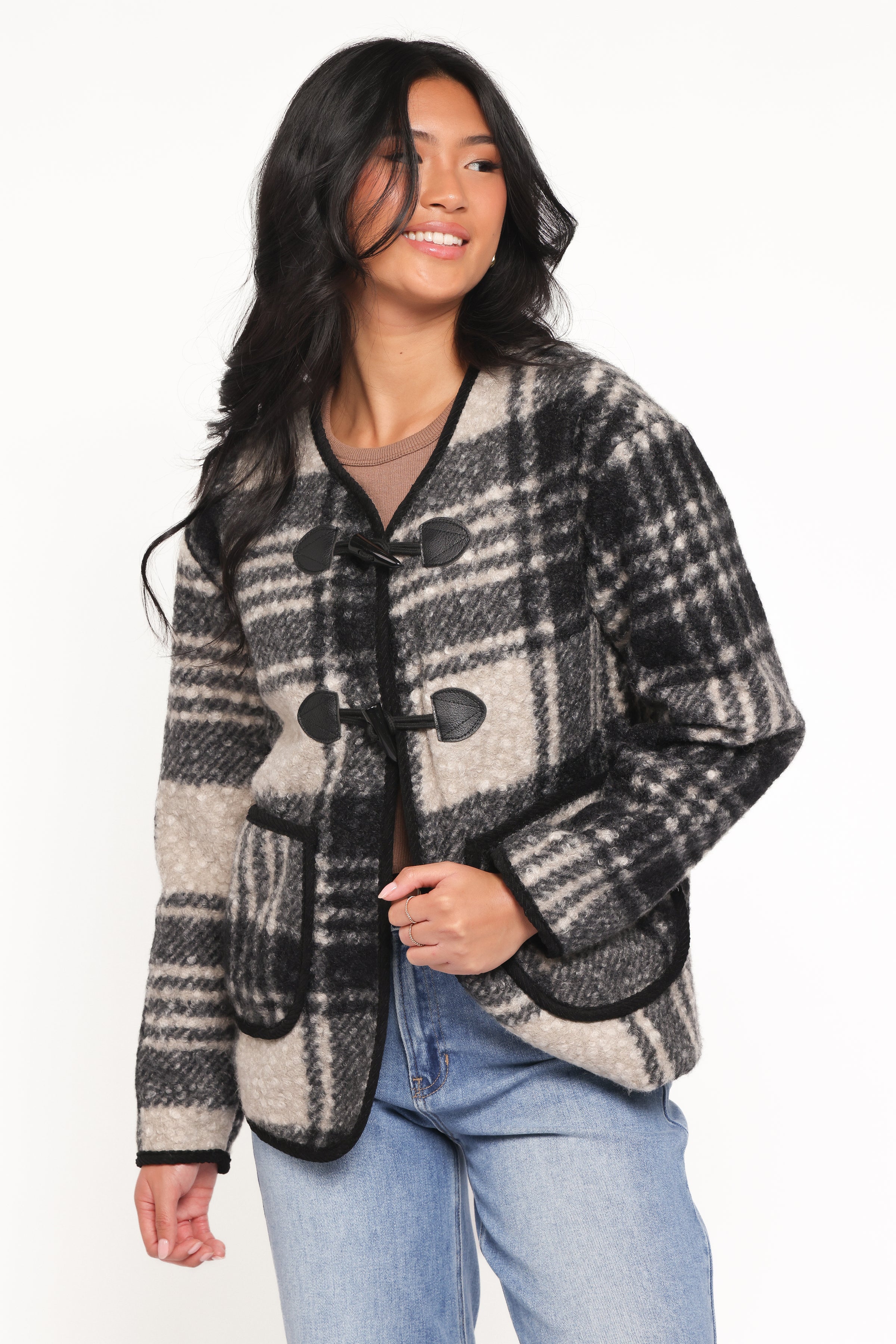 OUTERWEAR Austin Plaid Jacket - Black