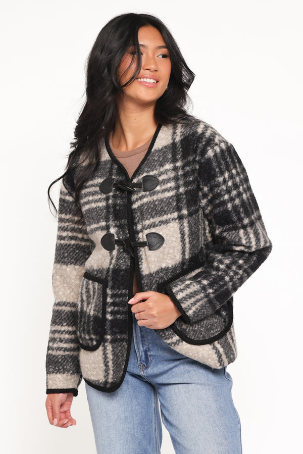 OUTERWEAR Austin Plaid Jacket - Black