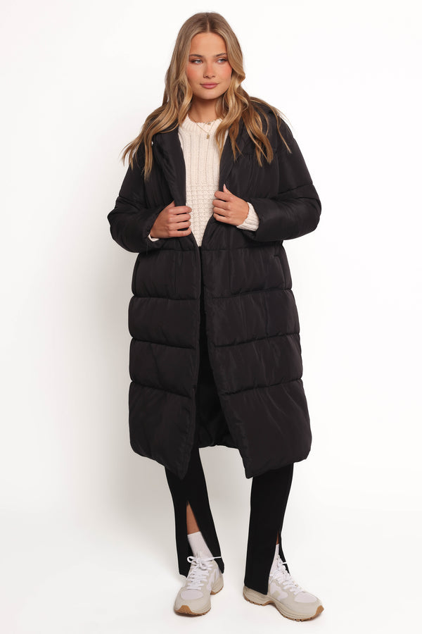 OUTERWEAR Averie Long Puffer Coat - Black