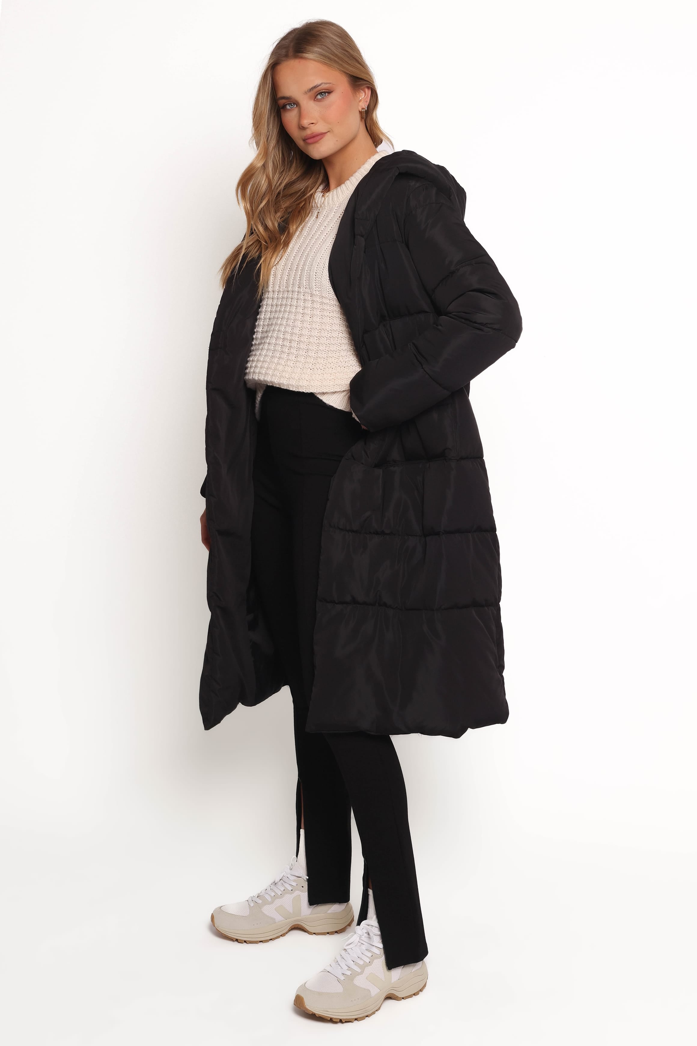 OUTERWEAR Averie Long Puffer Coat - Black
