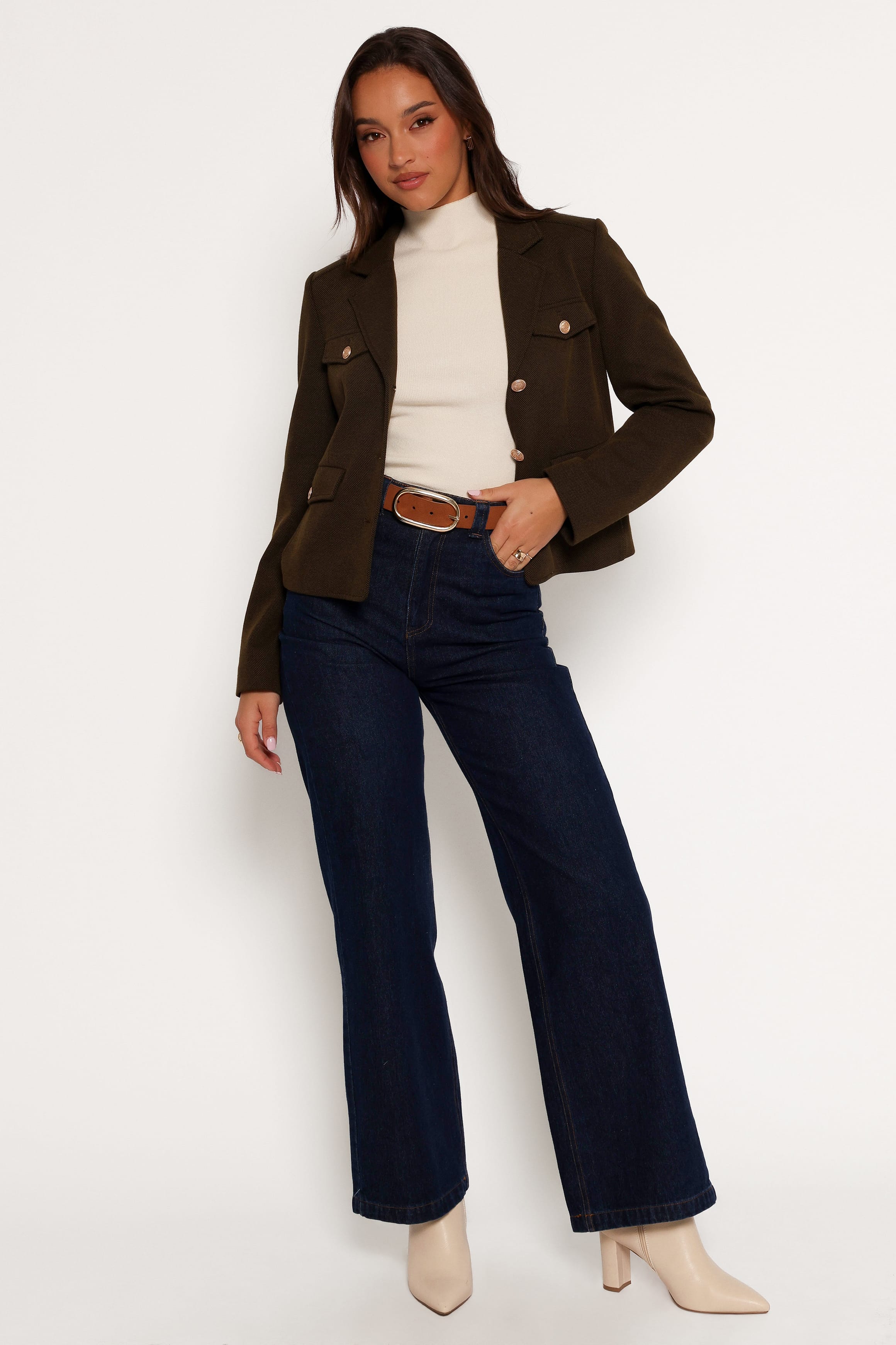 OUTERWEAR Bandit Long Sleeve Button Down Jacket - Olive