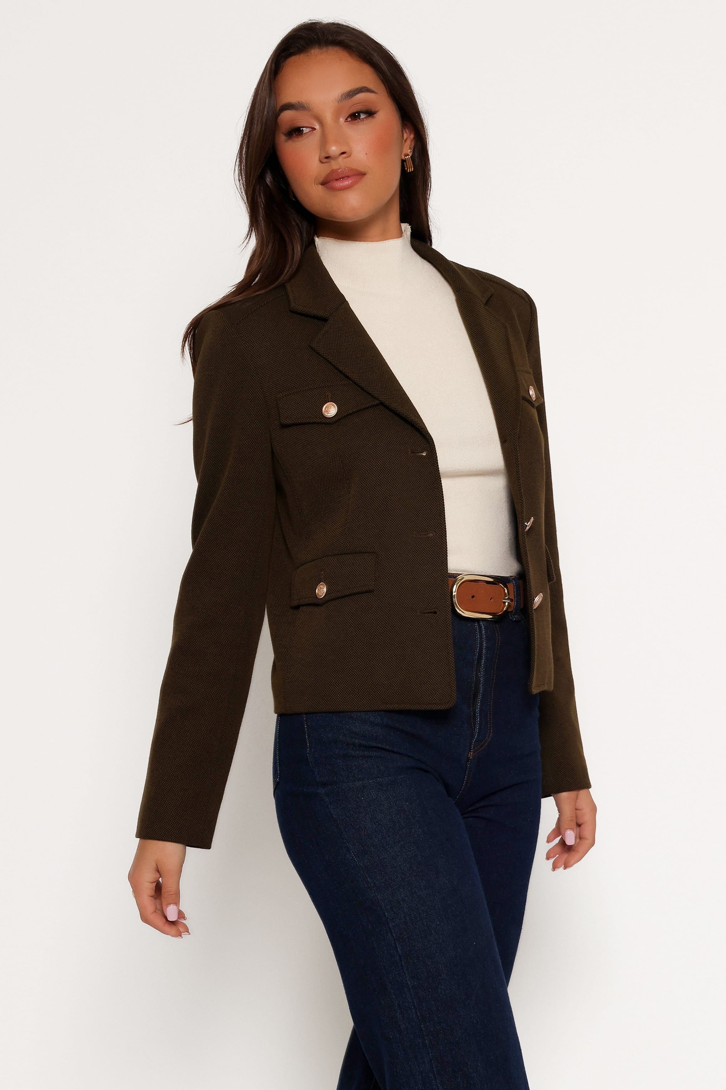 OUTERWEAR Bandit Long Sleeve Button Down Jacket - Olive