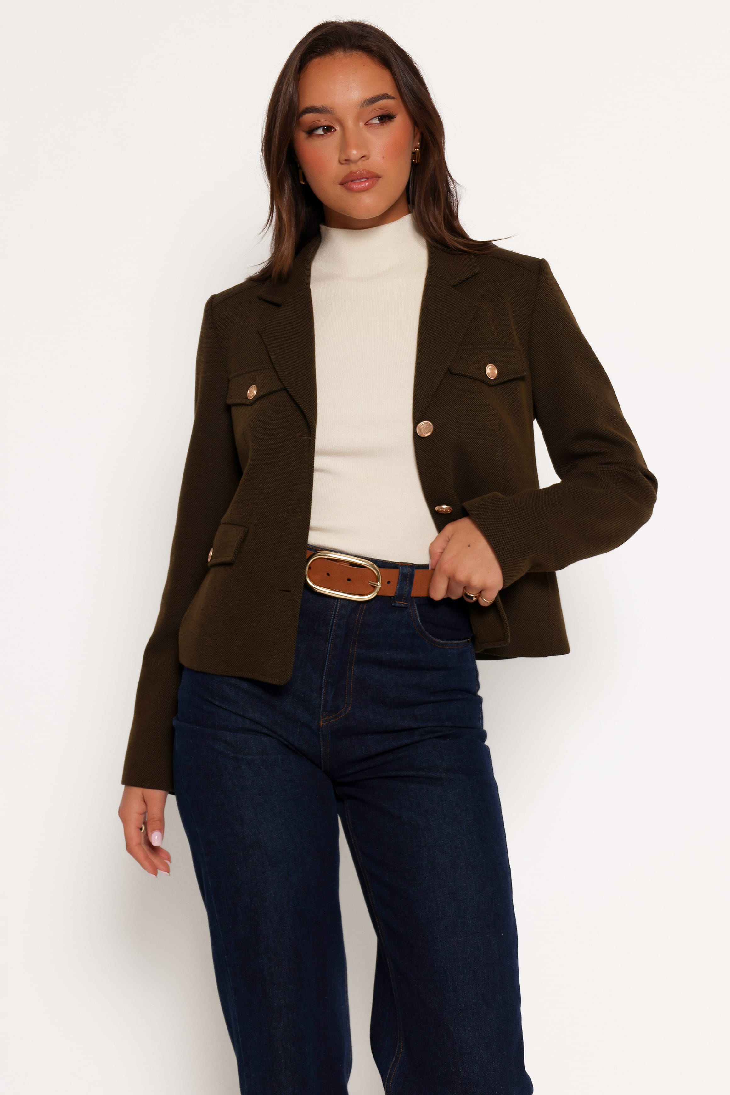 OUTERWEAR Bandit Long Sleeve Button Down Jacket - Olive