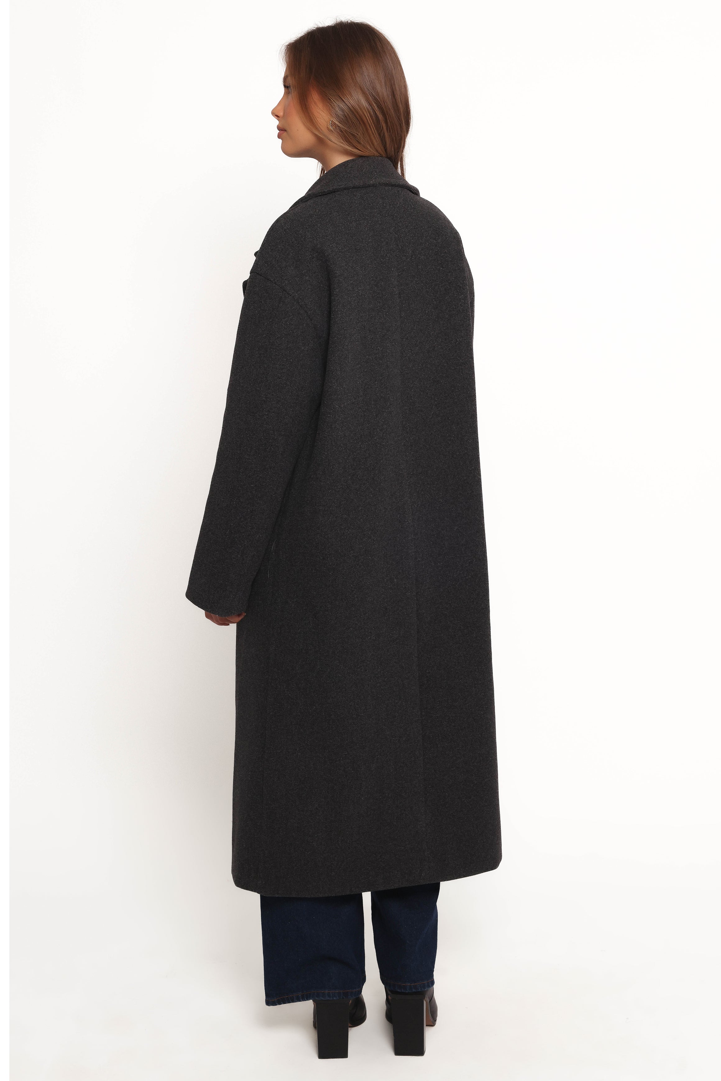 OUTERWEAR Brylie Oversized Coat - Charcoal