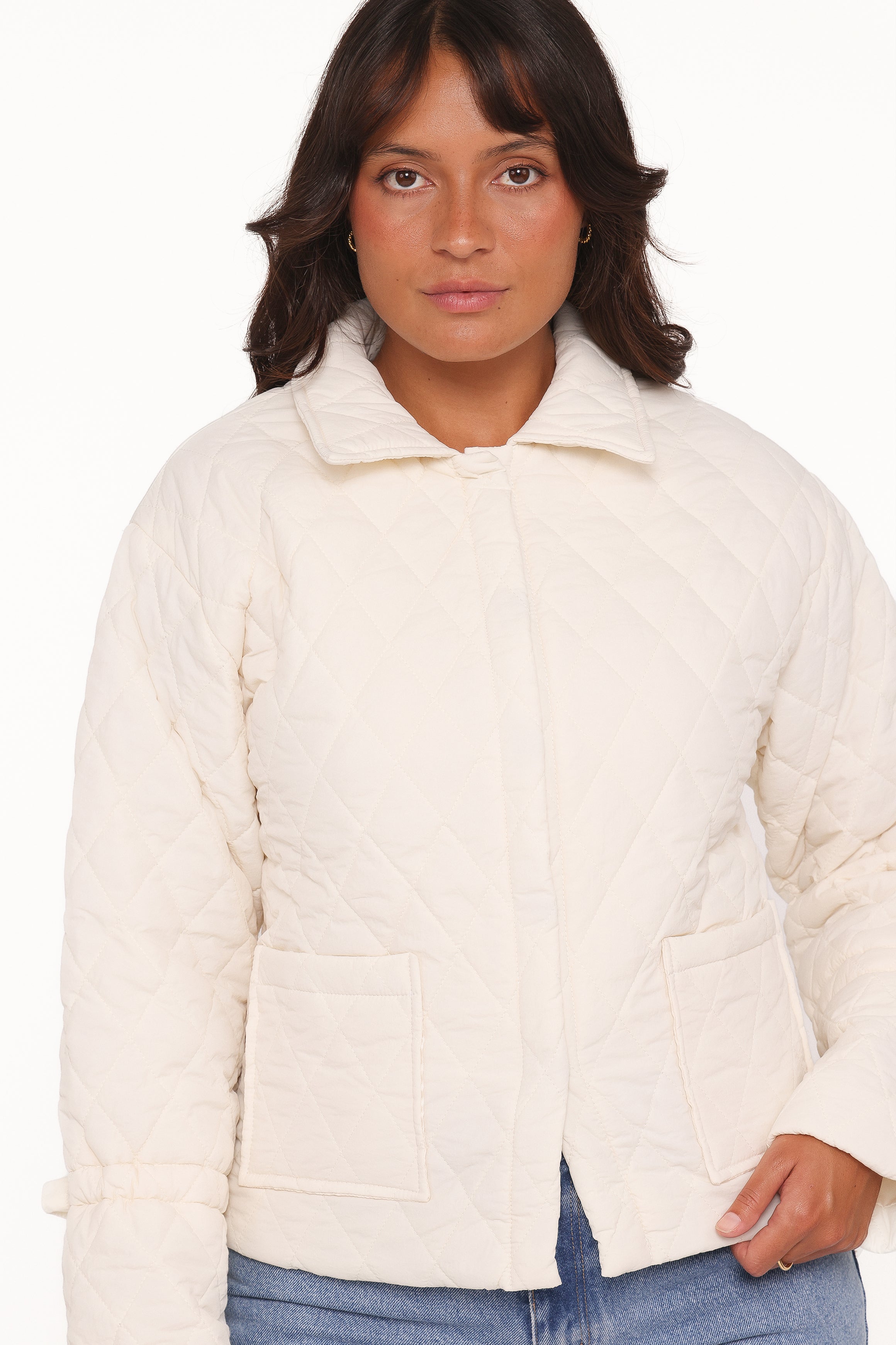 OUTERWEAR Caitlin Quilted Jacket - Cream