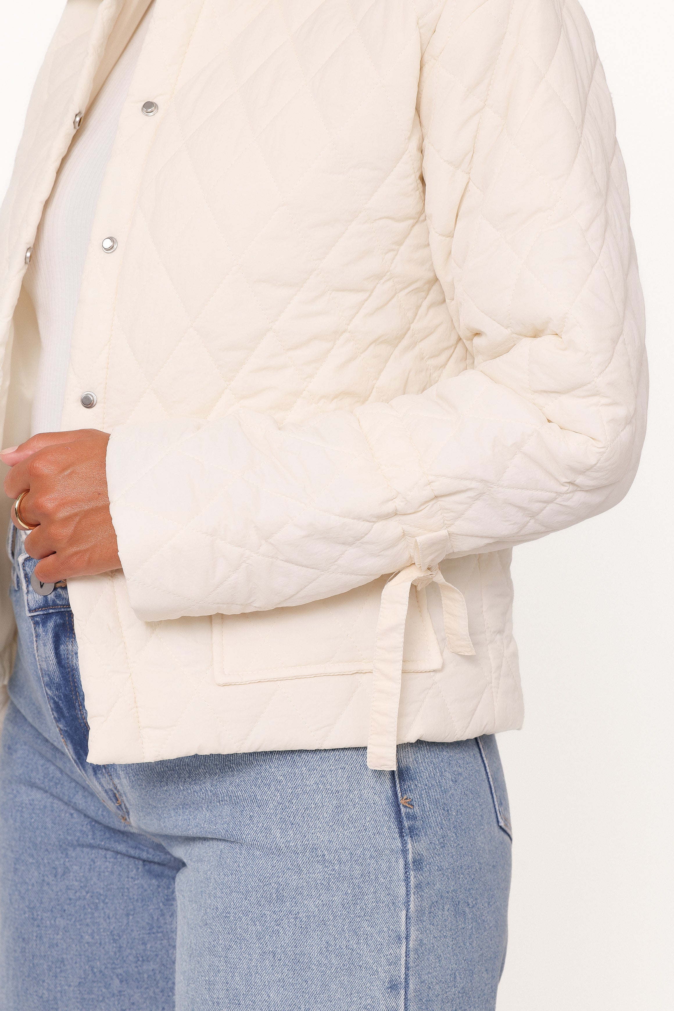 OUTERWEAR Caitlin Quilted Jacket - Cream
