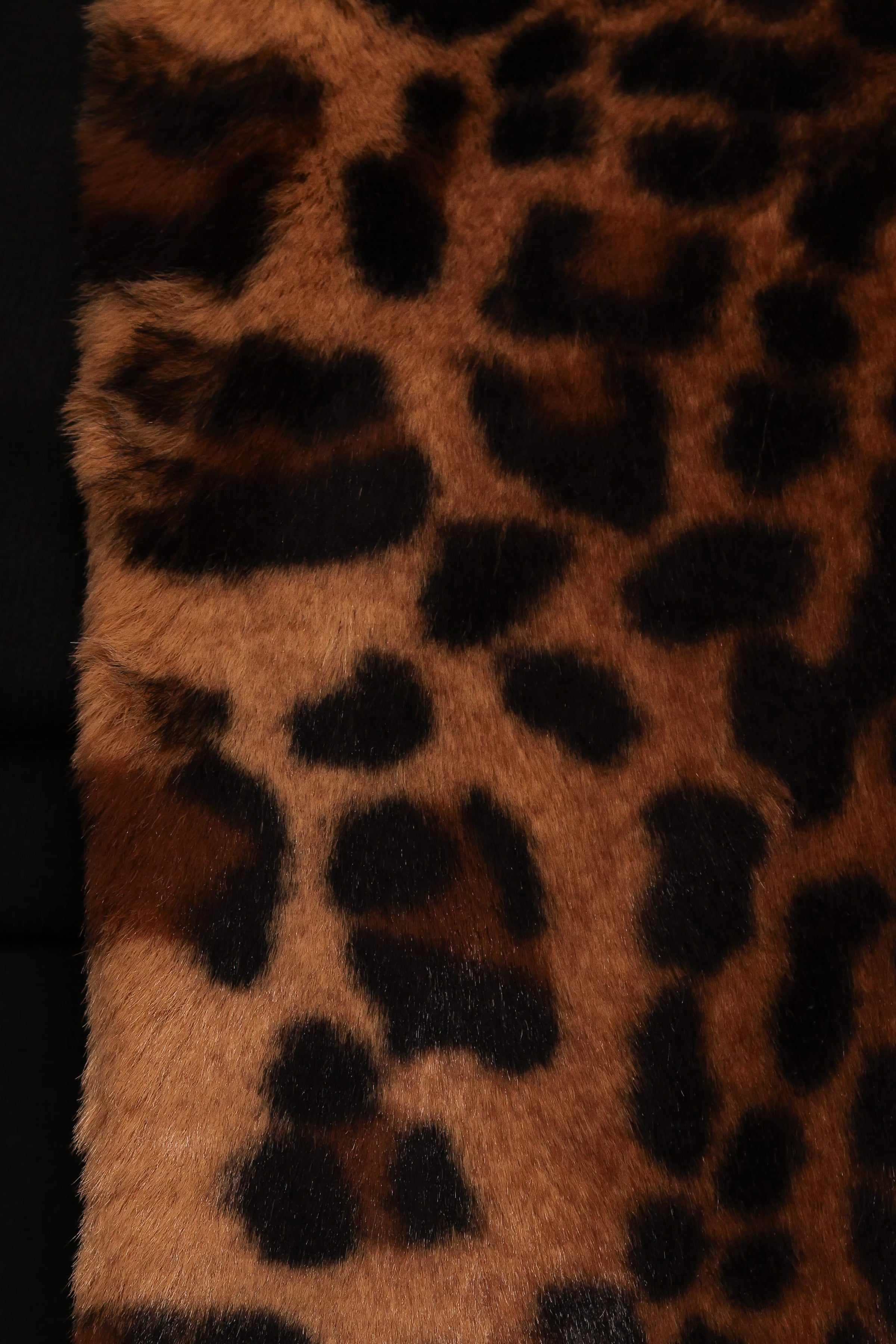 OUTERWEAR Cassia Faux Fur Leopard Crop Jacket - Leopard