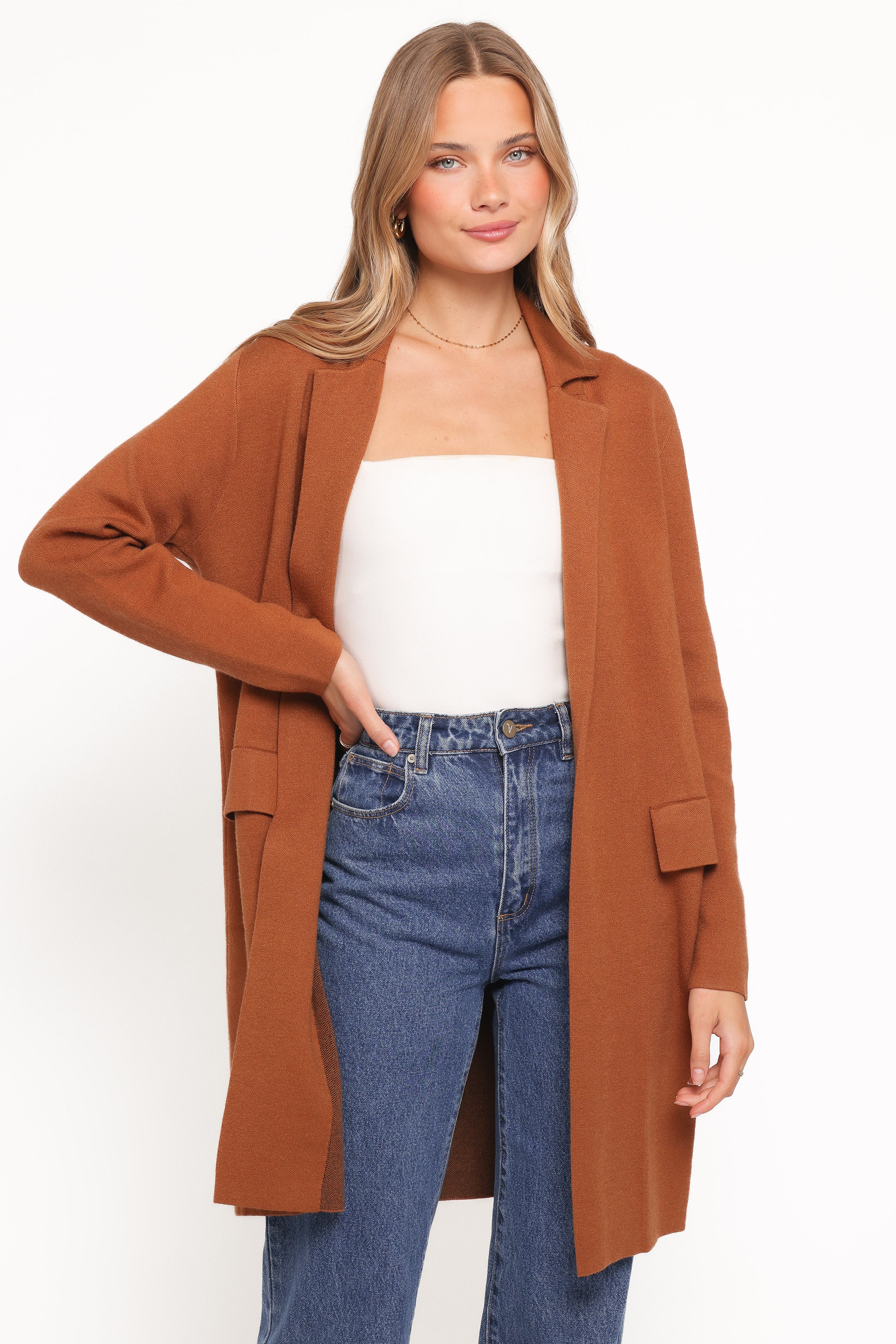 OUTERWEAR Chester Horses Coatigan - Brown