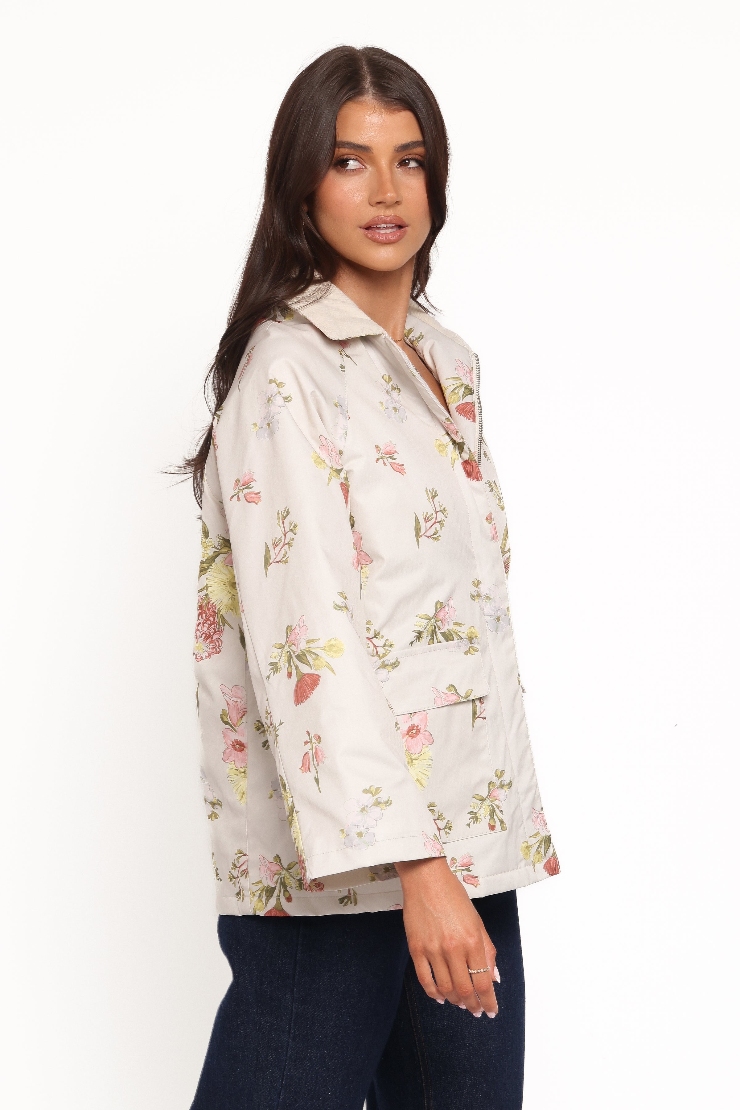 OUTERWEAR Danica Barn Jacket - Khaki Floral
