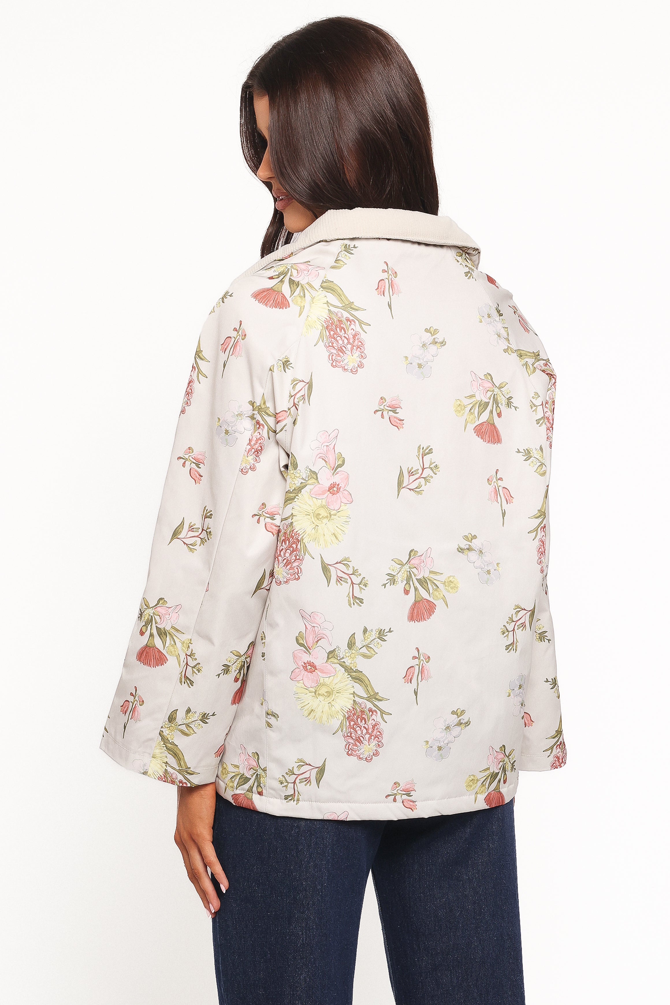 OUTERWEAR Danica Barn Jacket - Khaki Floral