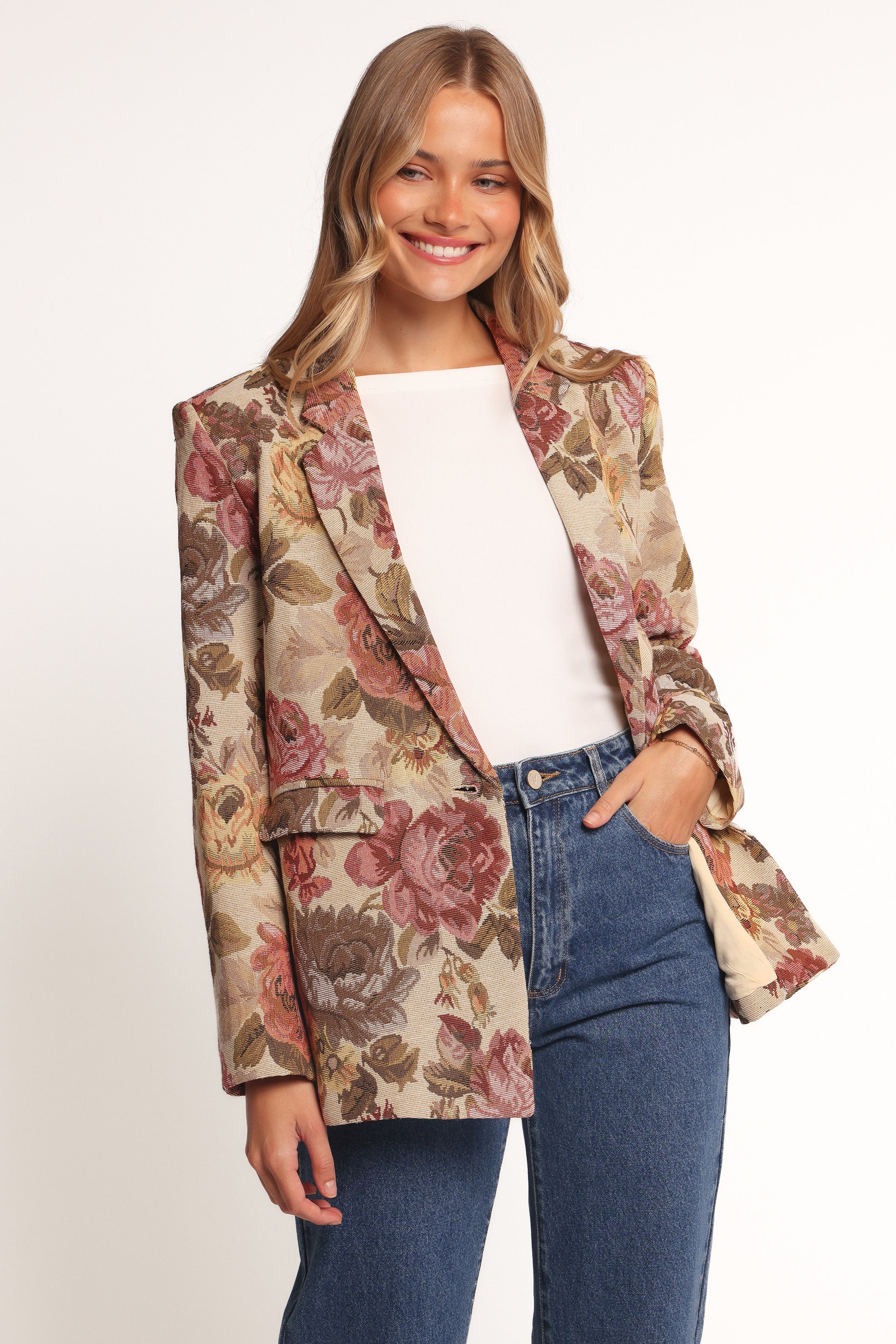 OUTERWEAR Dawn Oversized Blazer - Floral
