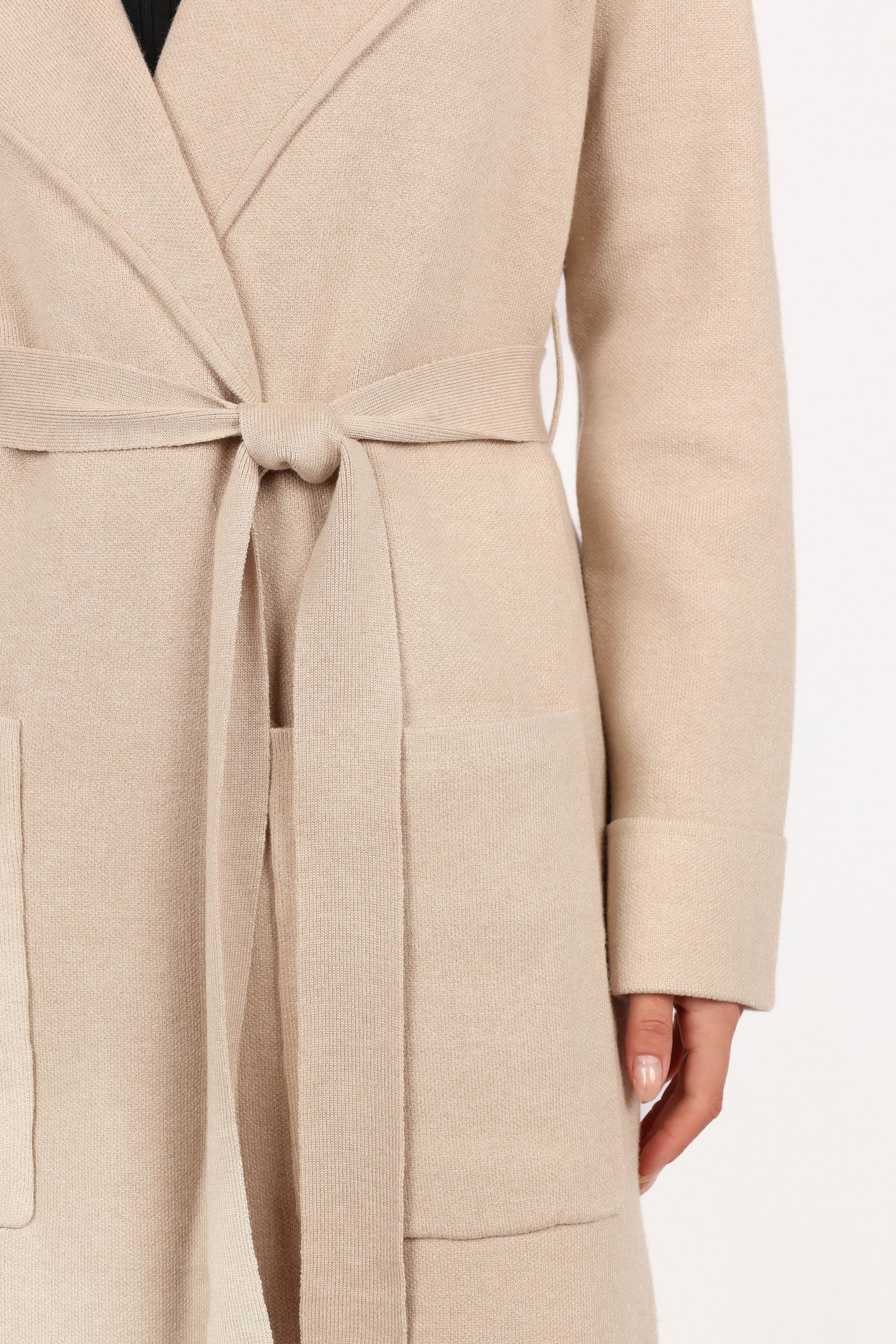 OUTERWEAR Decker Waist Tie Coatigan - Oatmeal