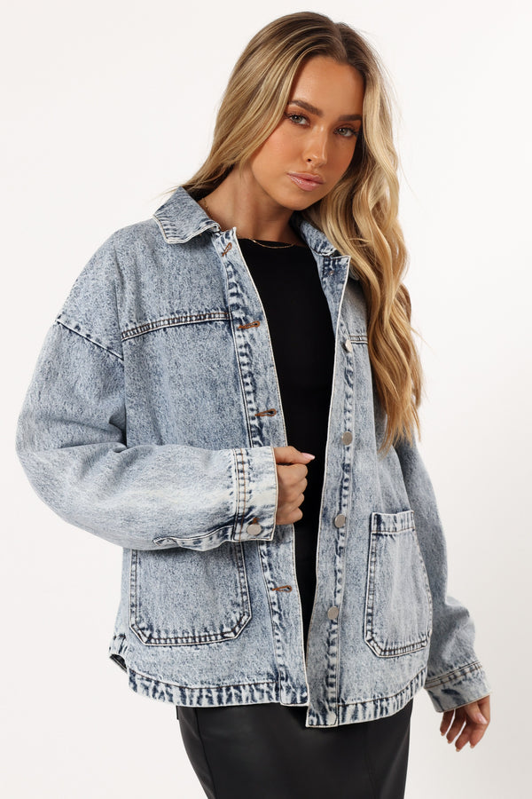 OUTERWEAR @Delana Denim Jacket - Denim